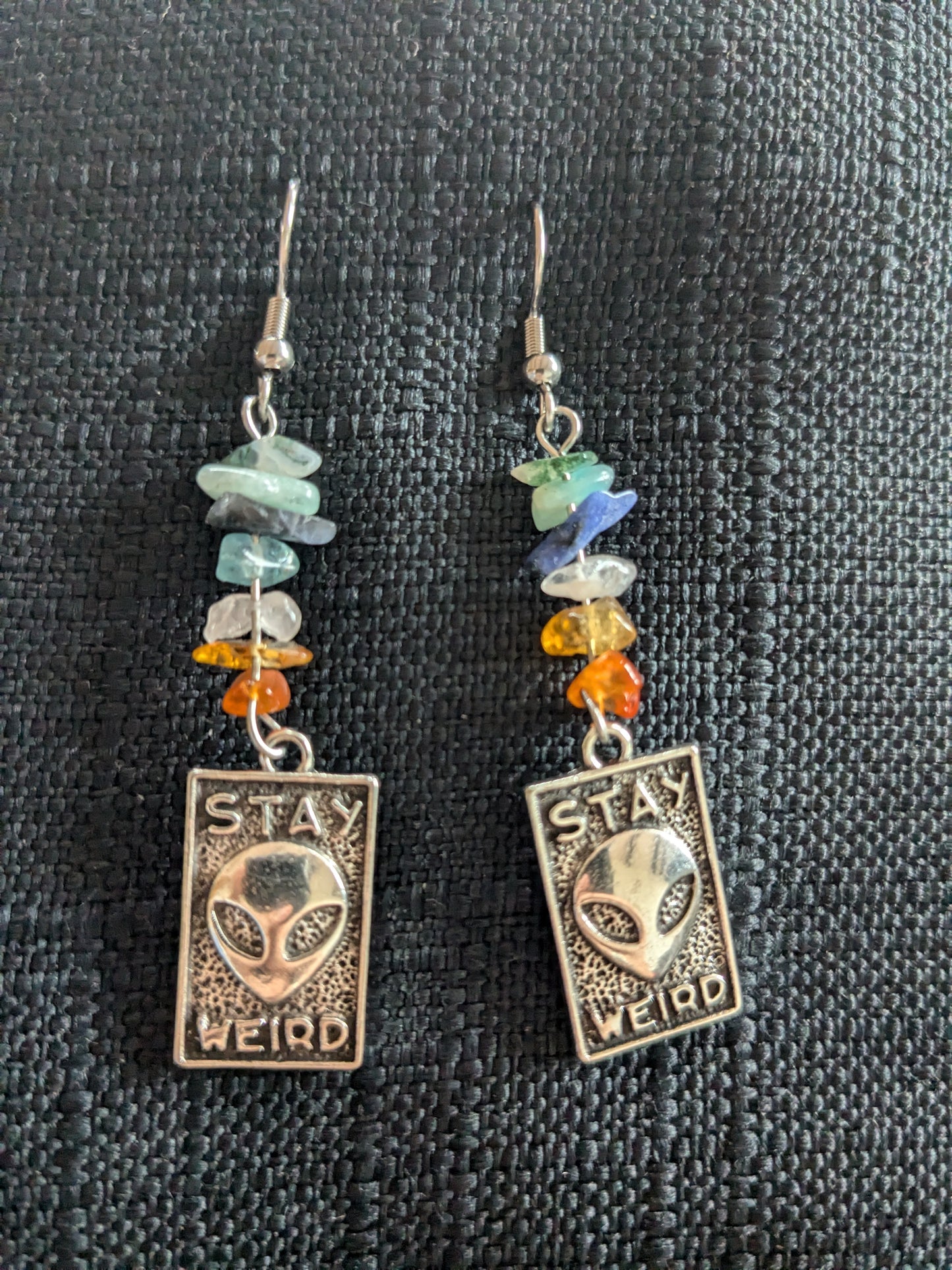 Stay Weird Crystal Earrings