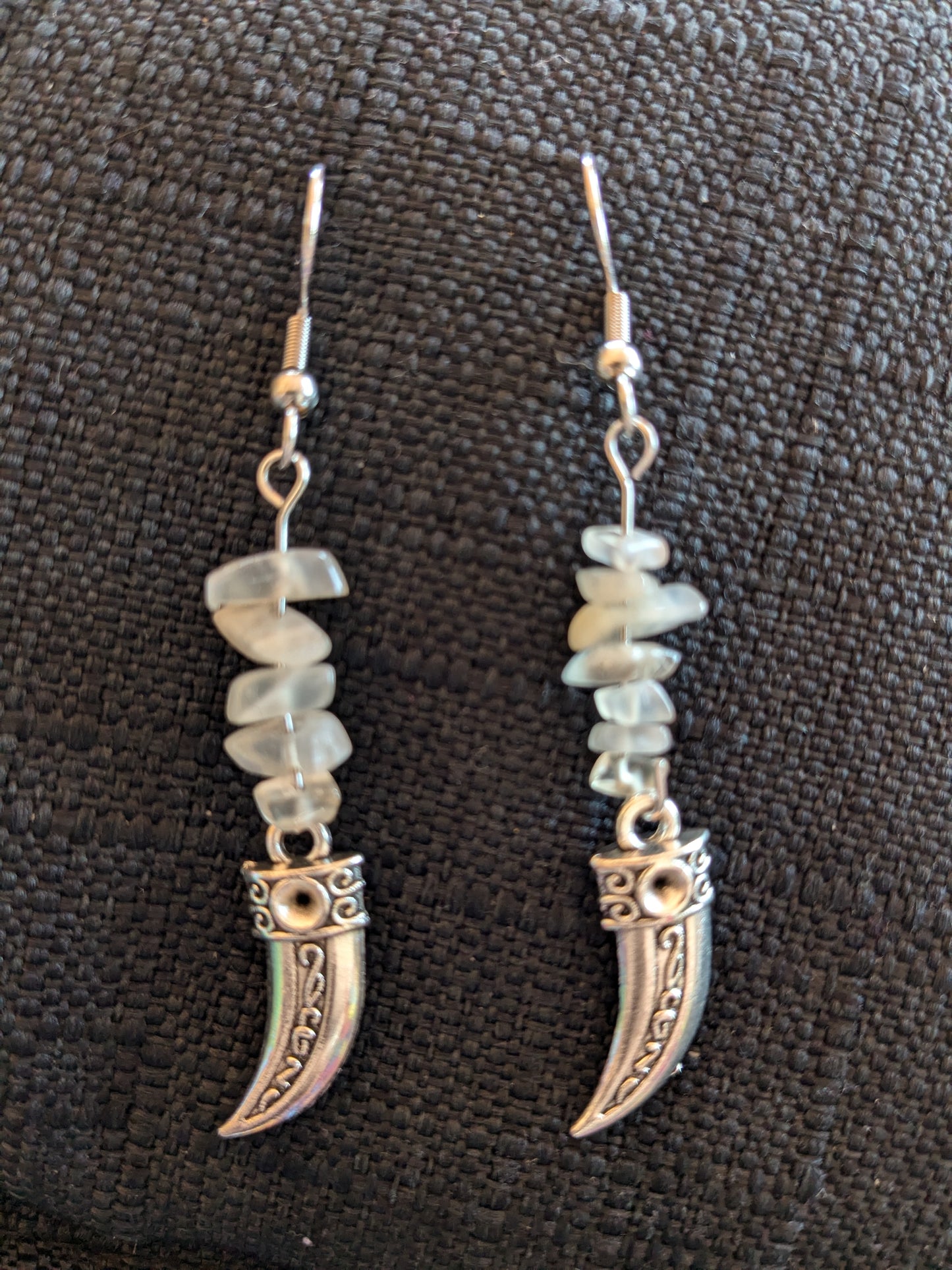 Viking Horn Crystal Earrings