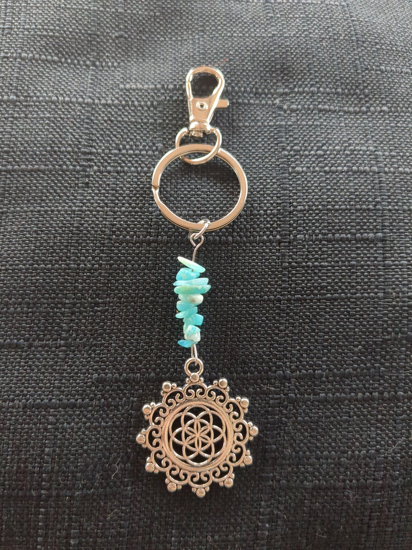 Mandala Crystal Keychain