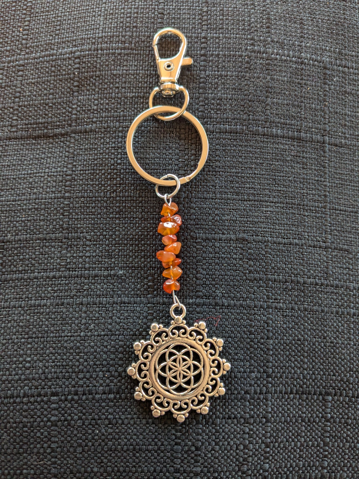 Mandala Crystal Keychain