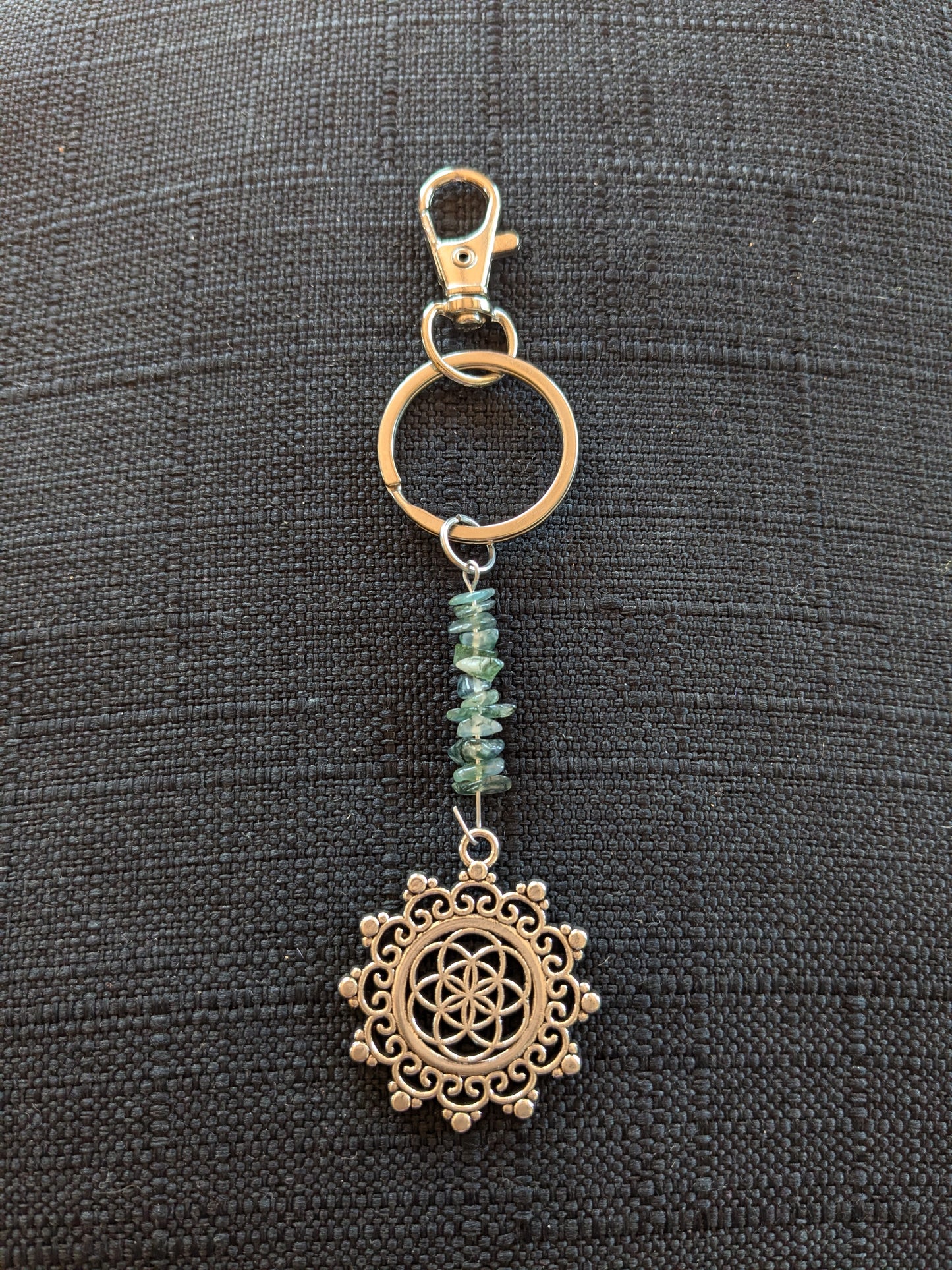 Mandala Crystal Keychain