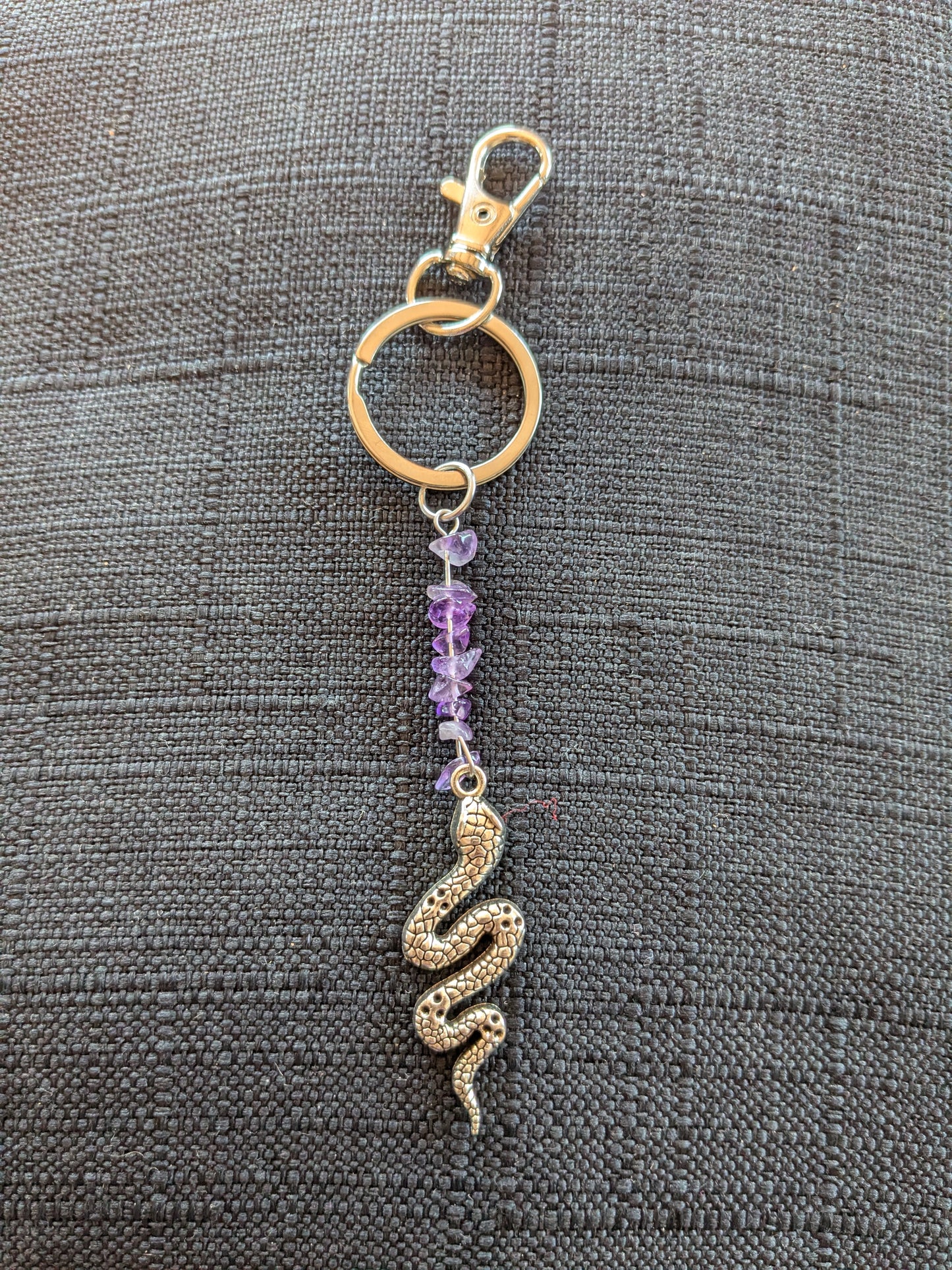 Snake Crystal Keychain