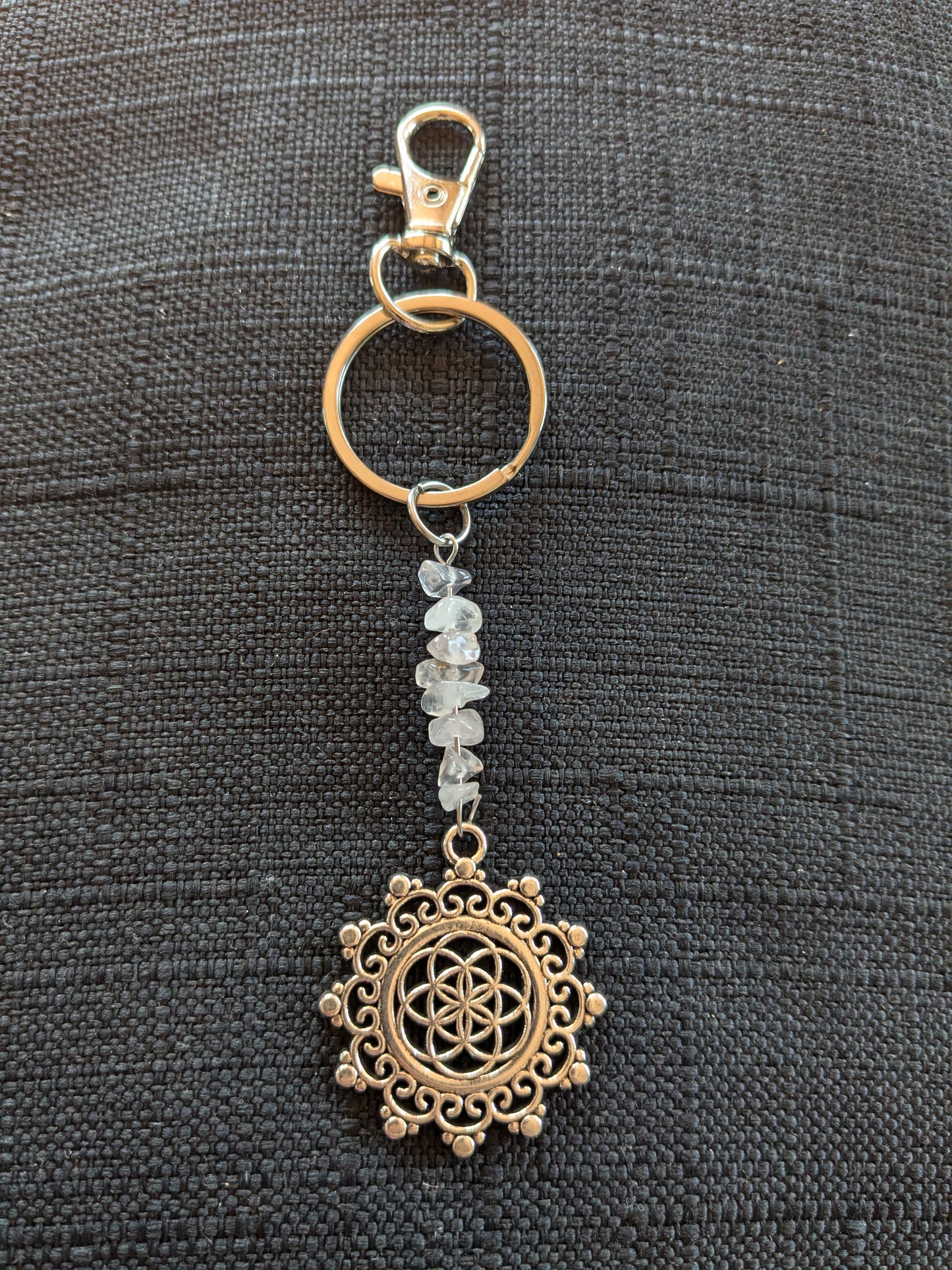 Mandala Crystal Keychain