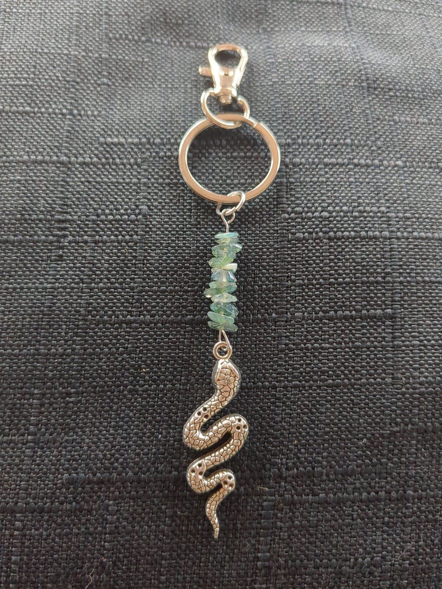 Snake Crystal Keychain
