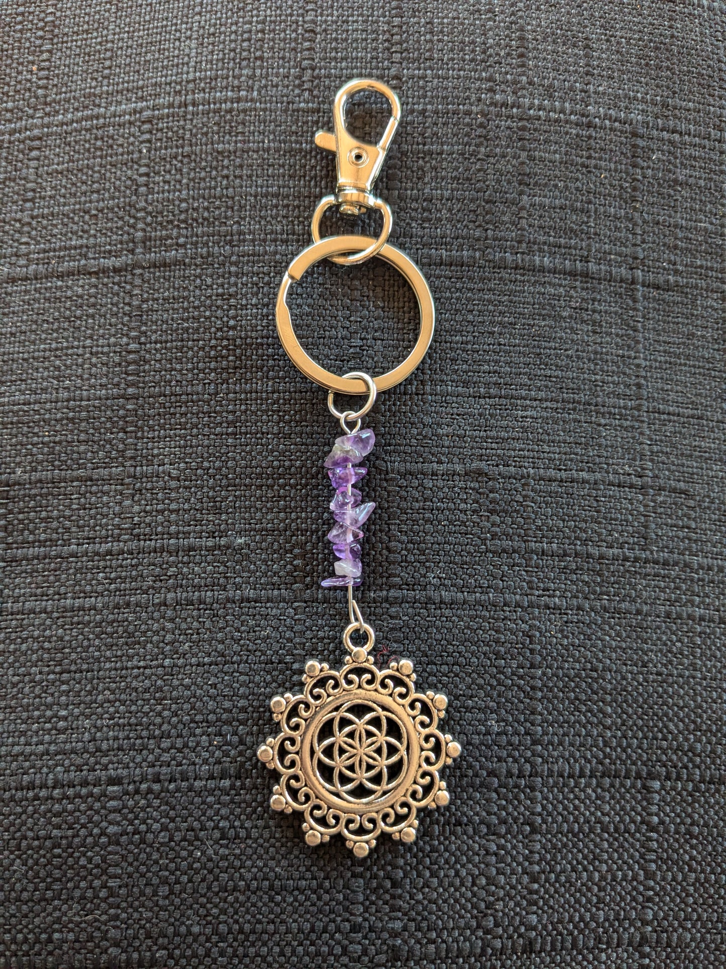 Mandala Crystal Keychain