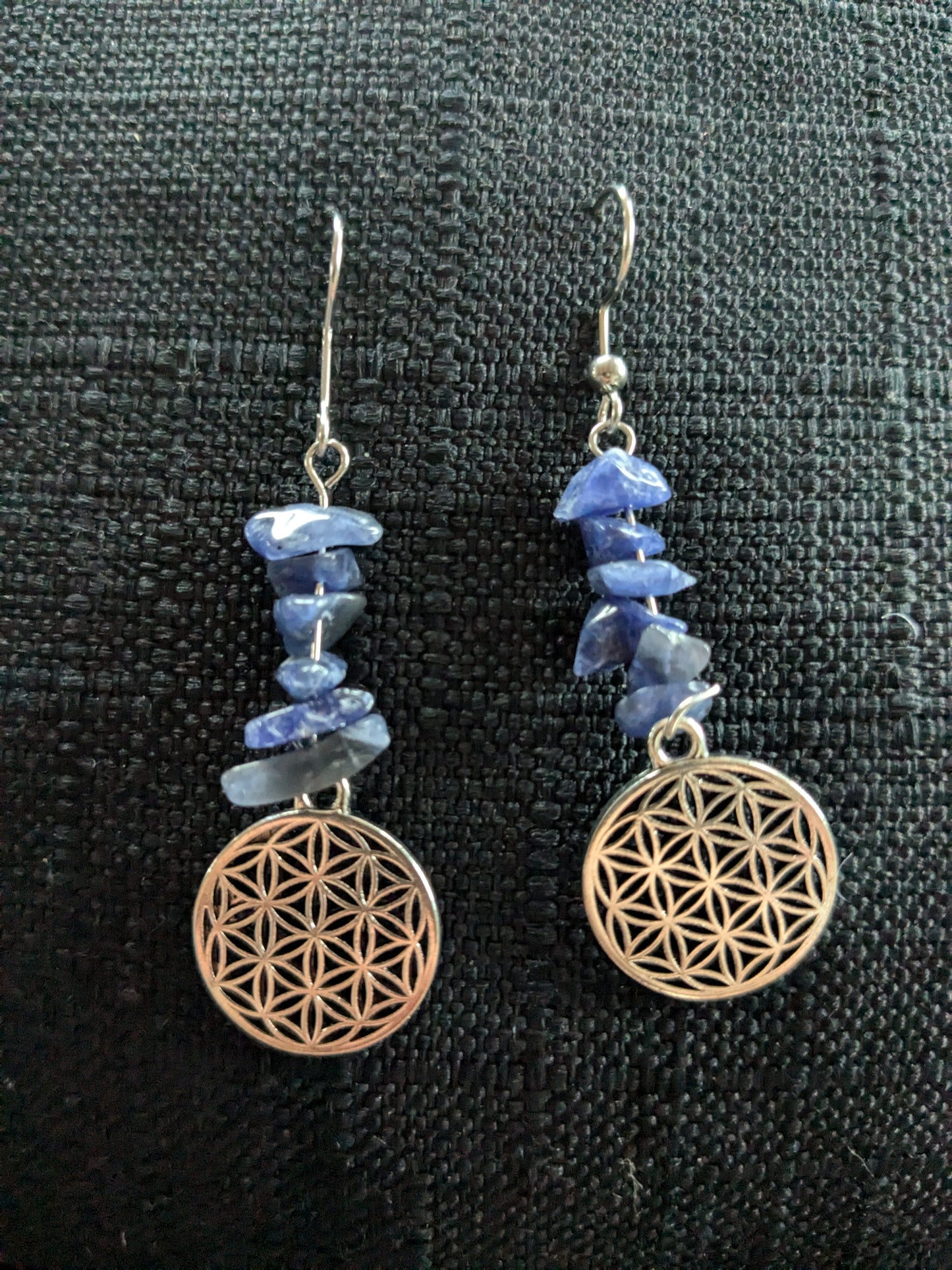 Flower Of Life Crystal Earrings