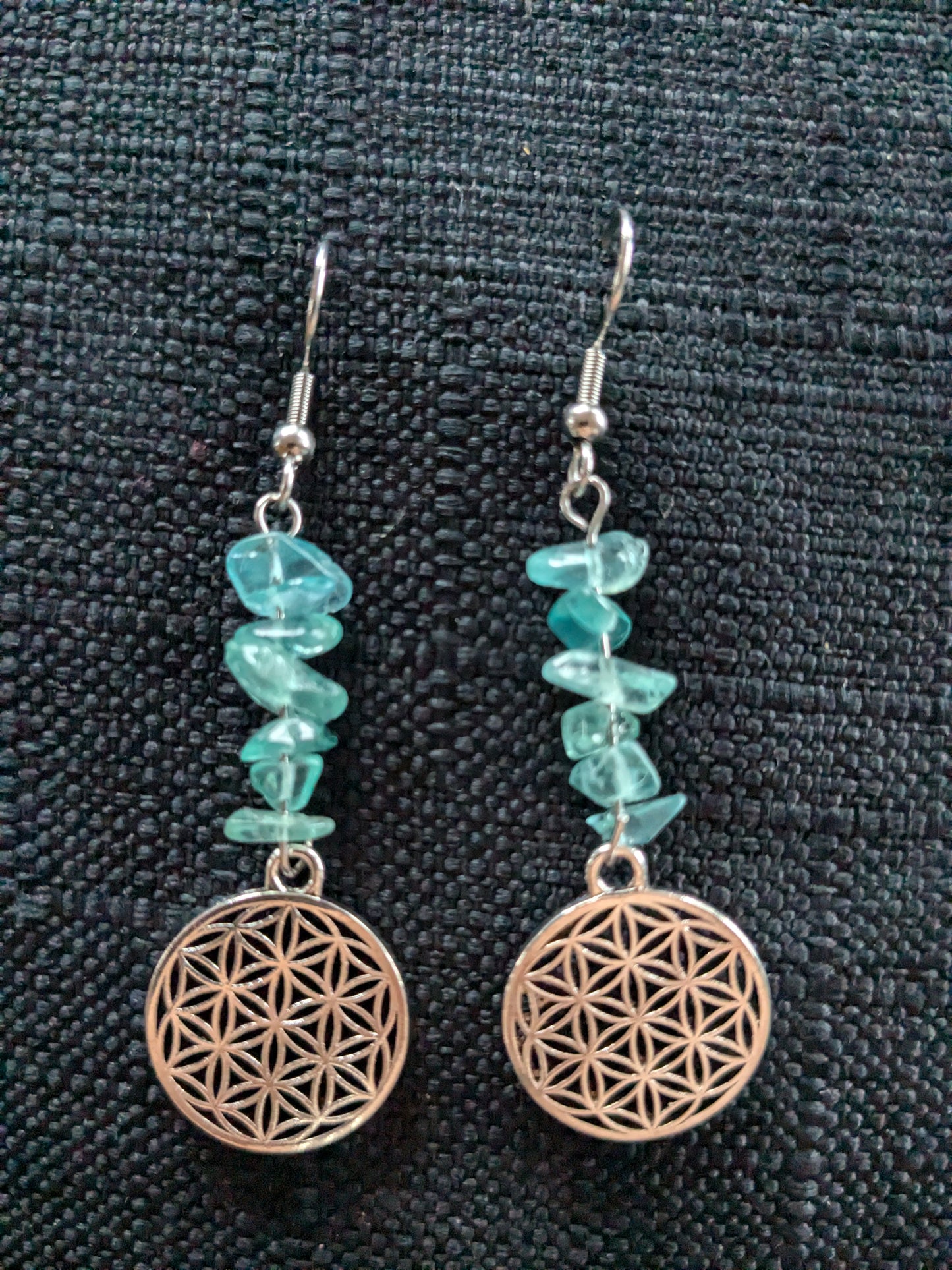 Flower Of Life Crystal Earrings