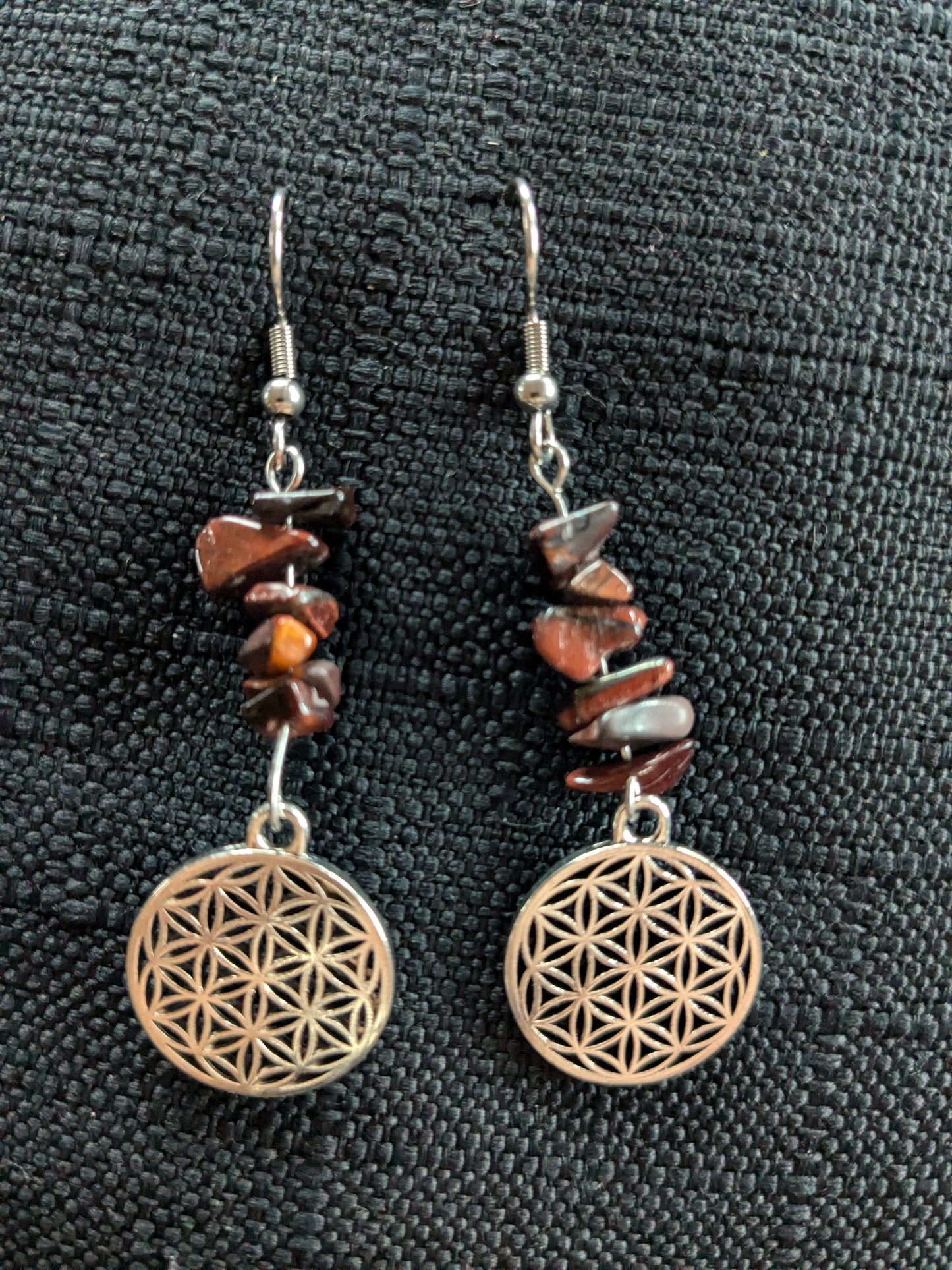 Flower Of Life Crystal Earrings