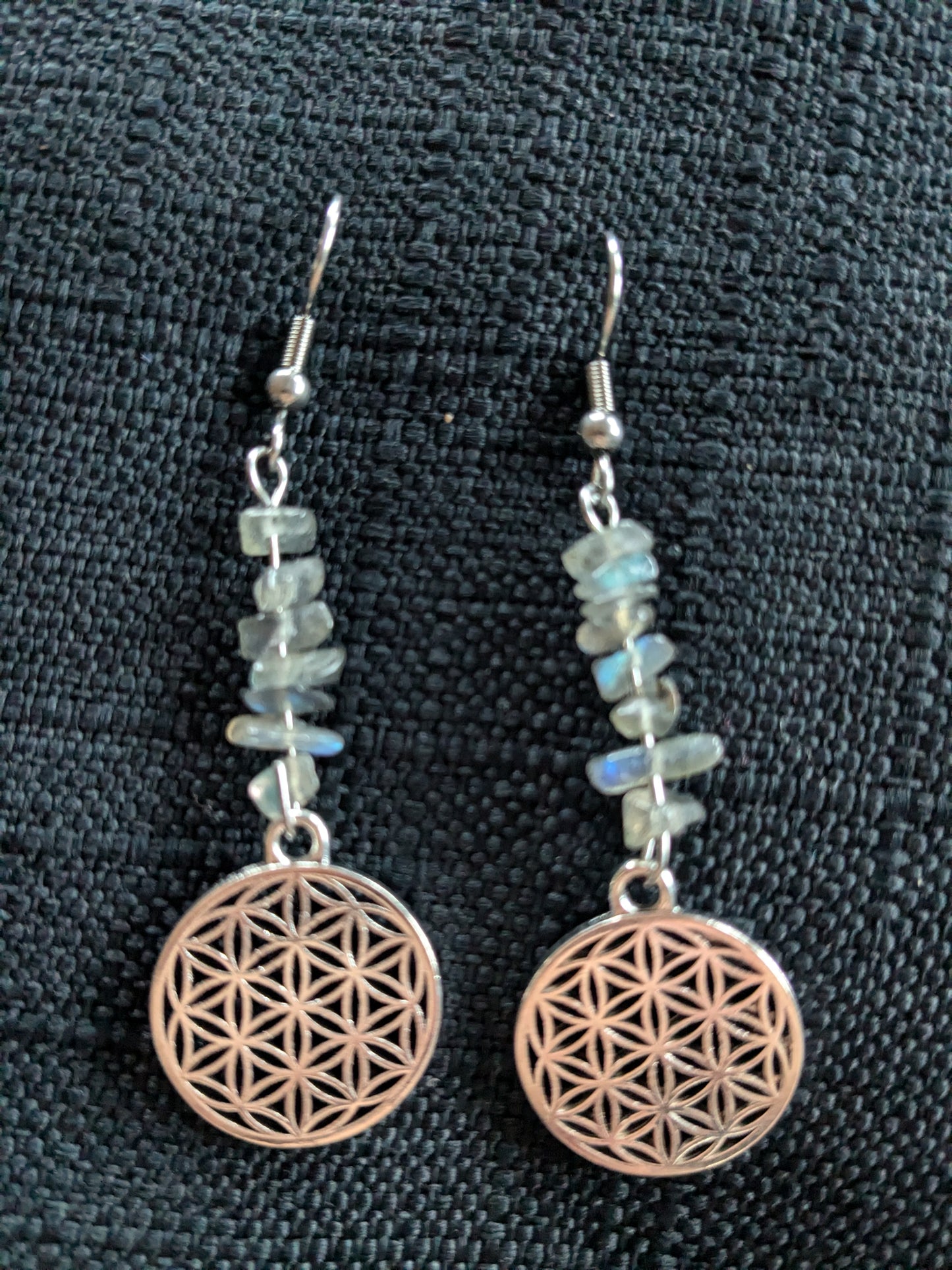 Flower Of Life Crystal Earrings