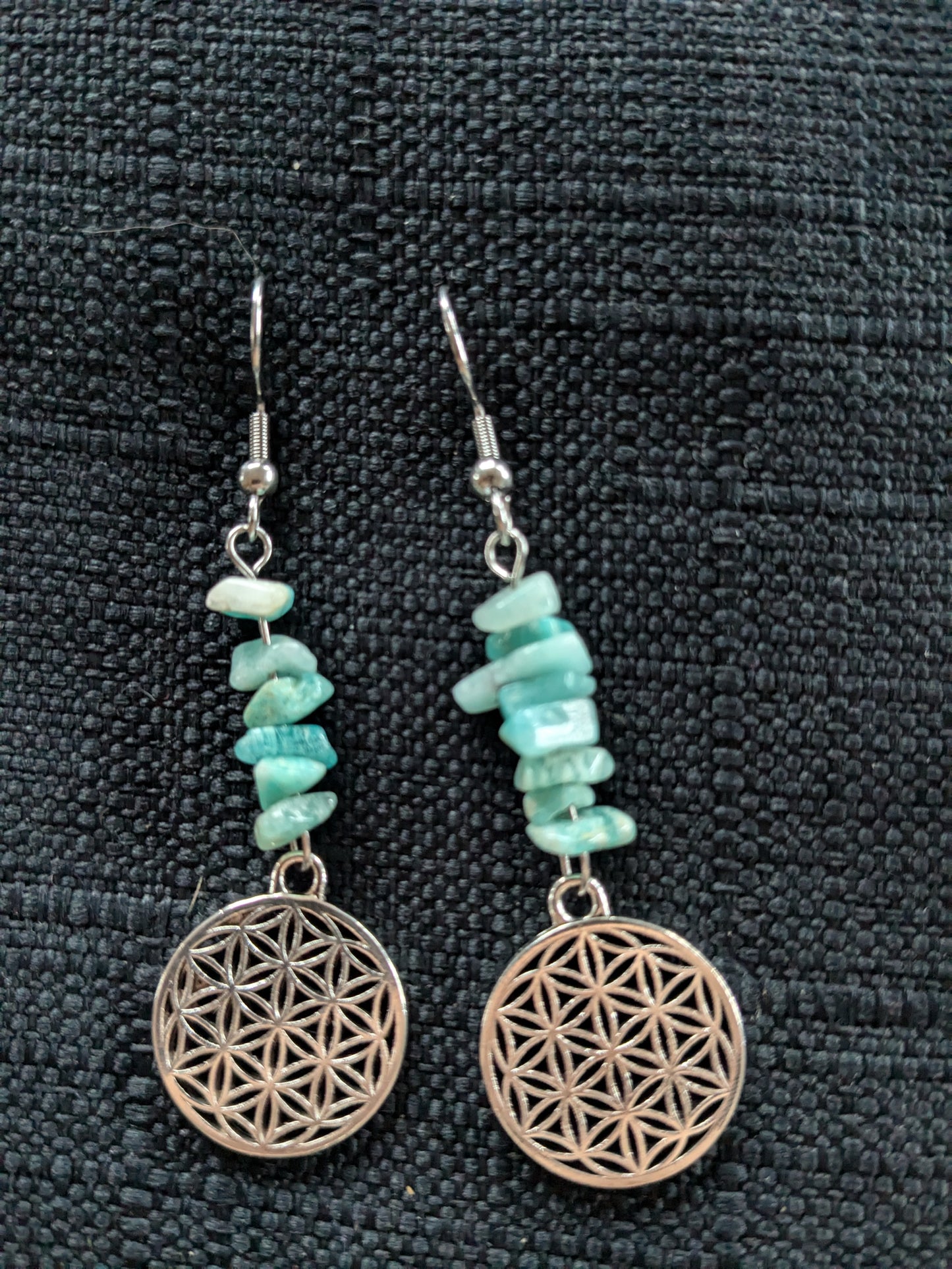 Flower Of Life Crystal Earrings