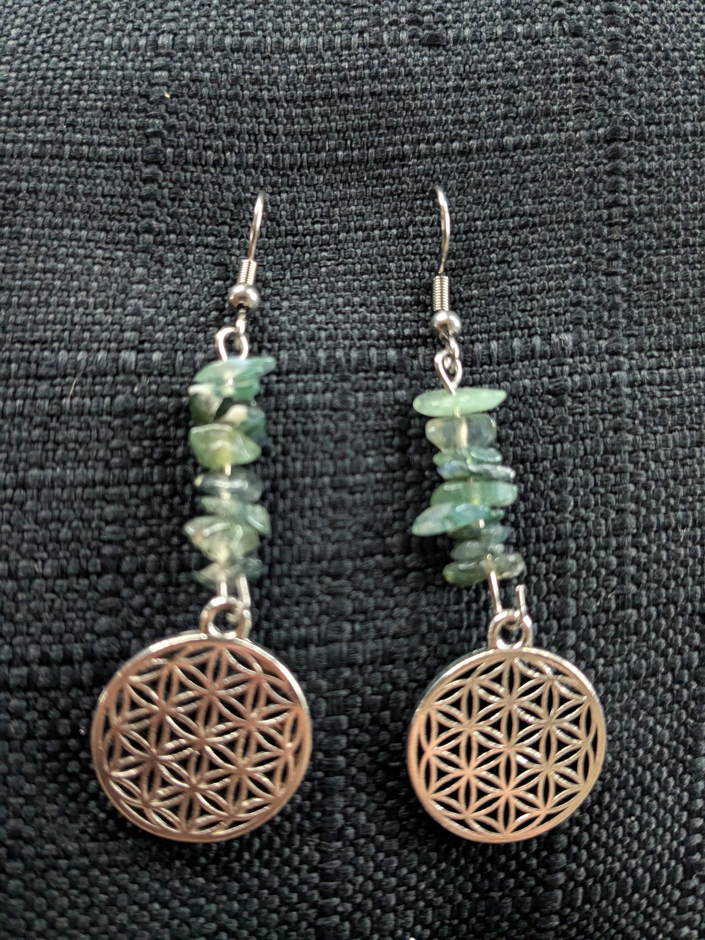 Flower Of Life Crystal Earrings