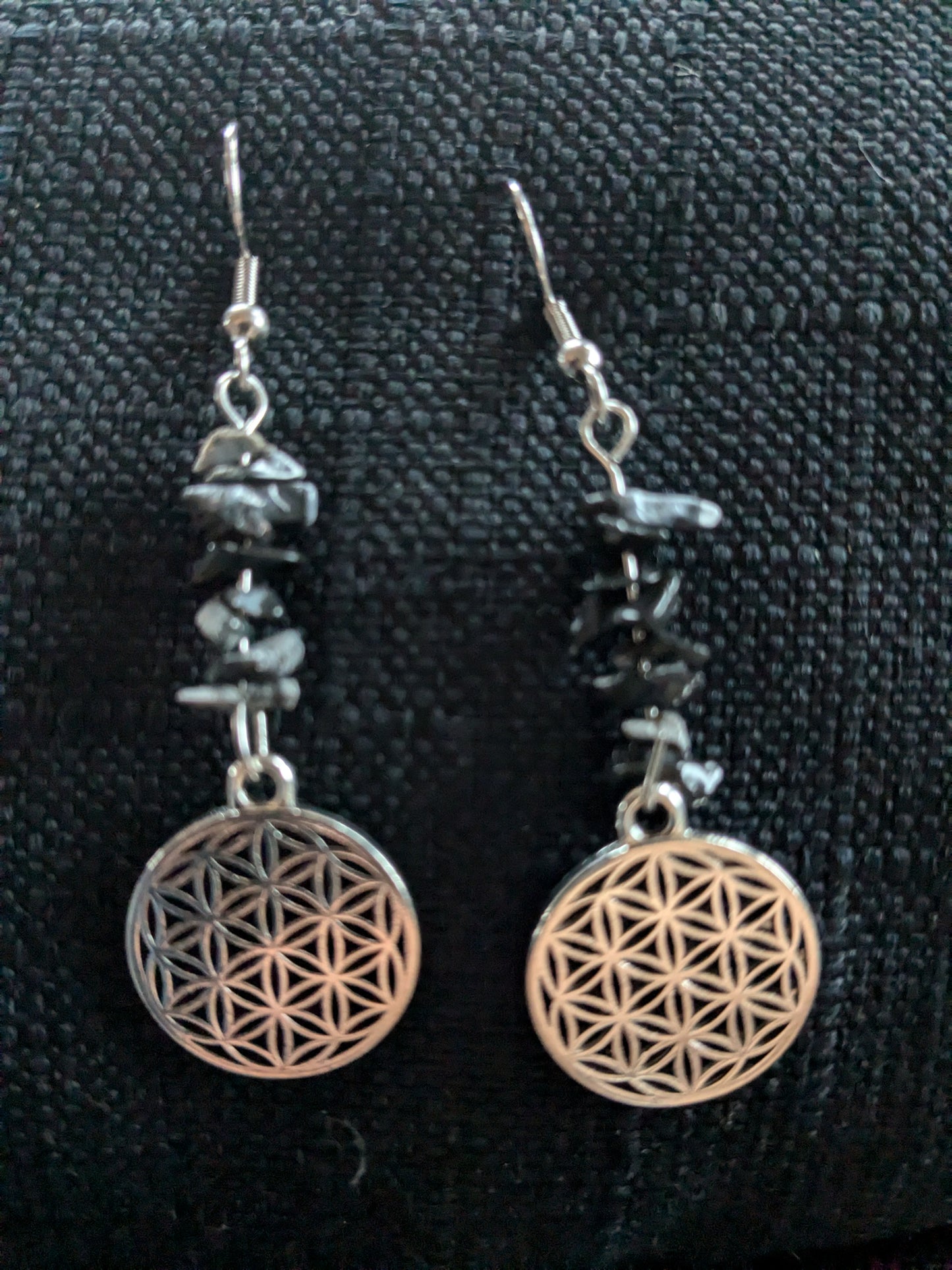 Flower Of Life Crystal Earrings