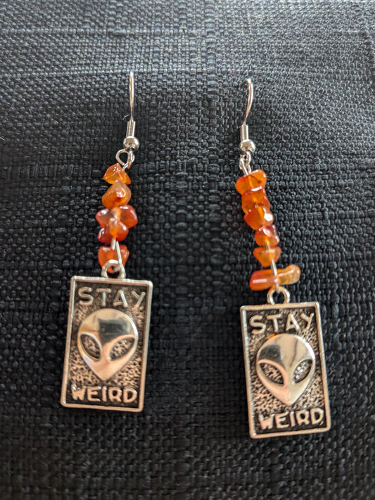 Stay Weird Crystal Earrings