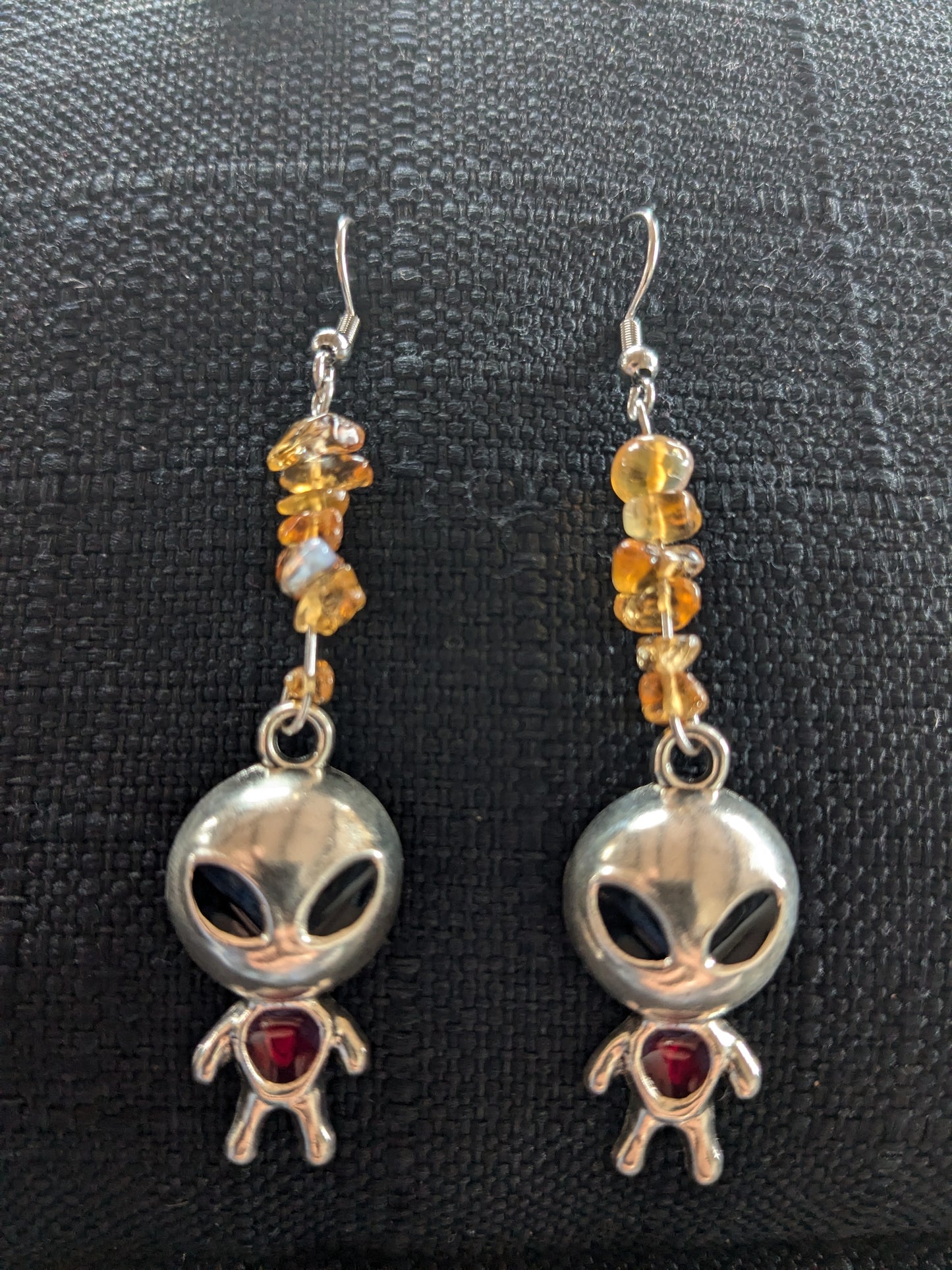 Alien Dude Crystal Earrings