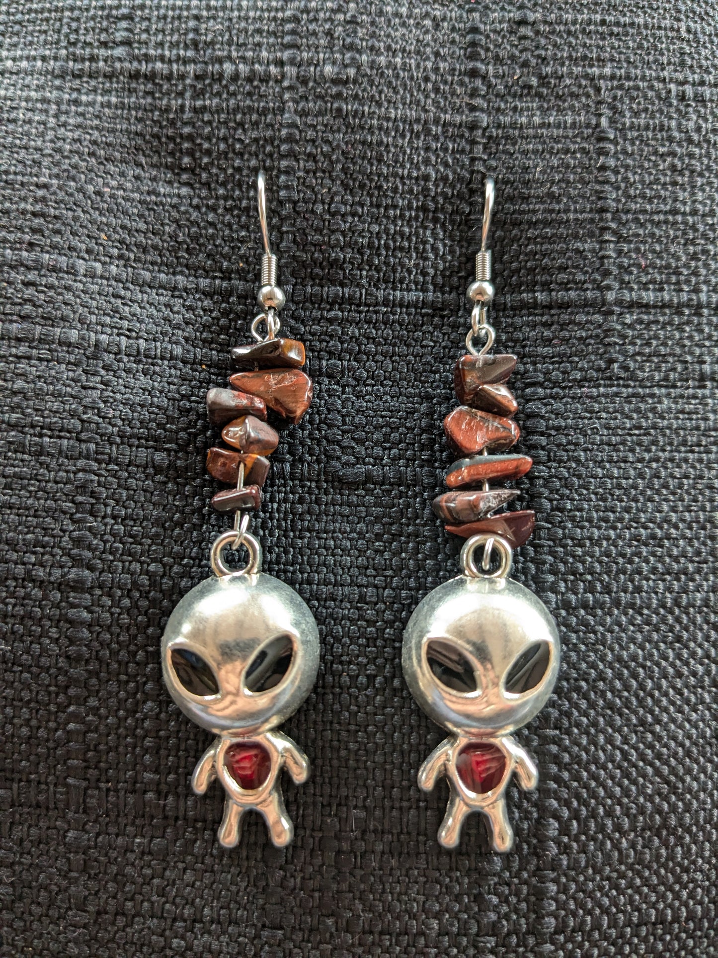 Alien Dude Crystal Earrings