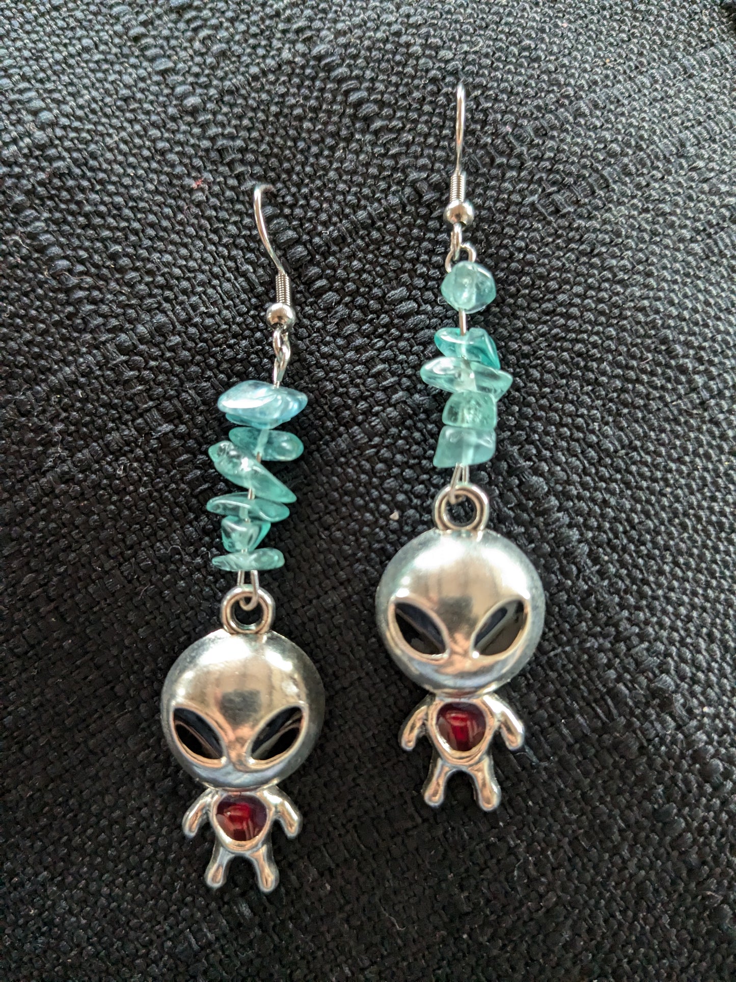 Alien Dude Crystal Earrings