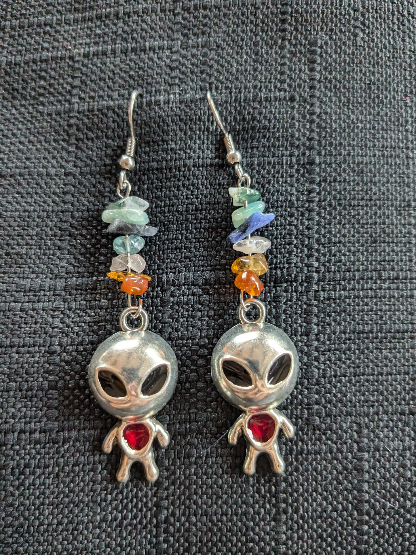 Alien Dude Crystal Earrings