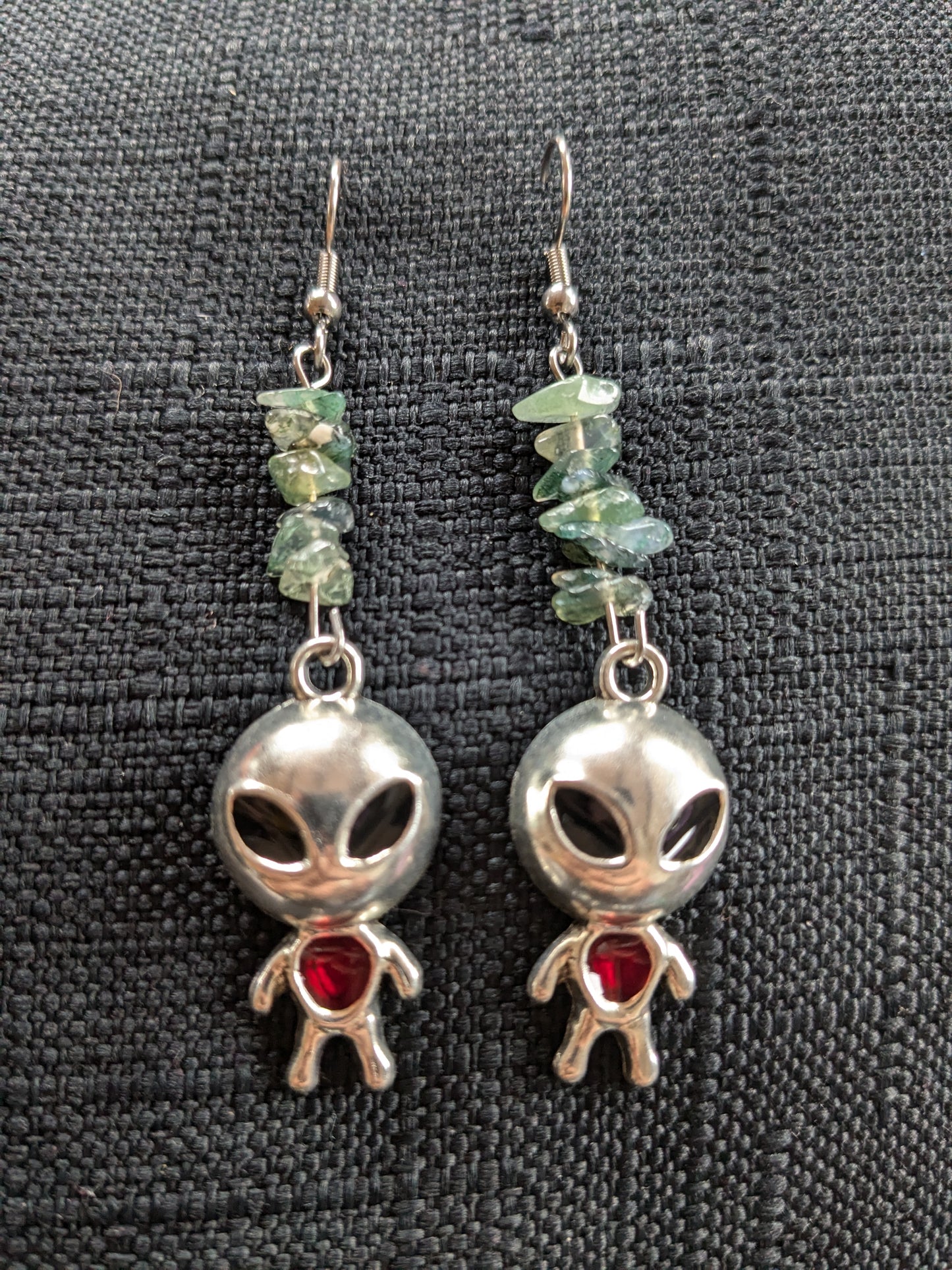 Alien Dude Crystal Earrings