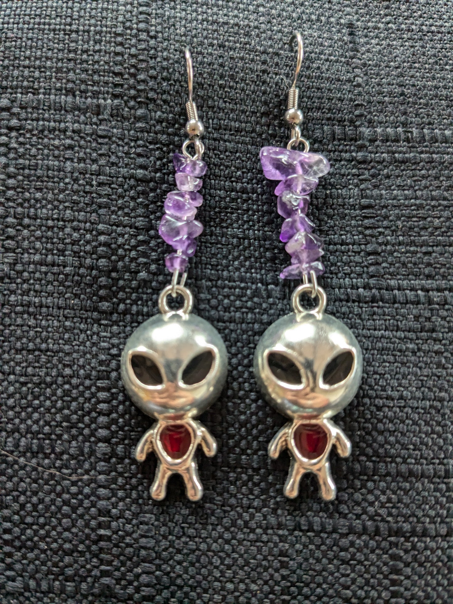 Alien Dude Crystal Earrings