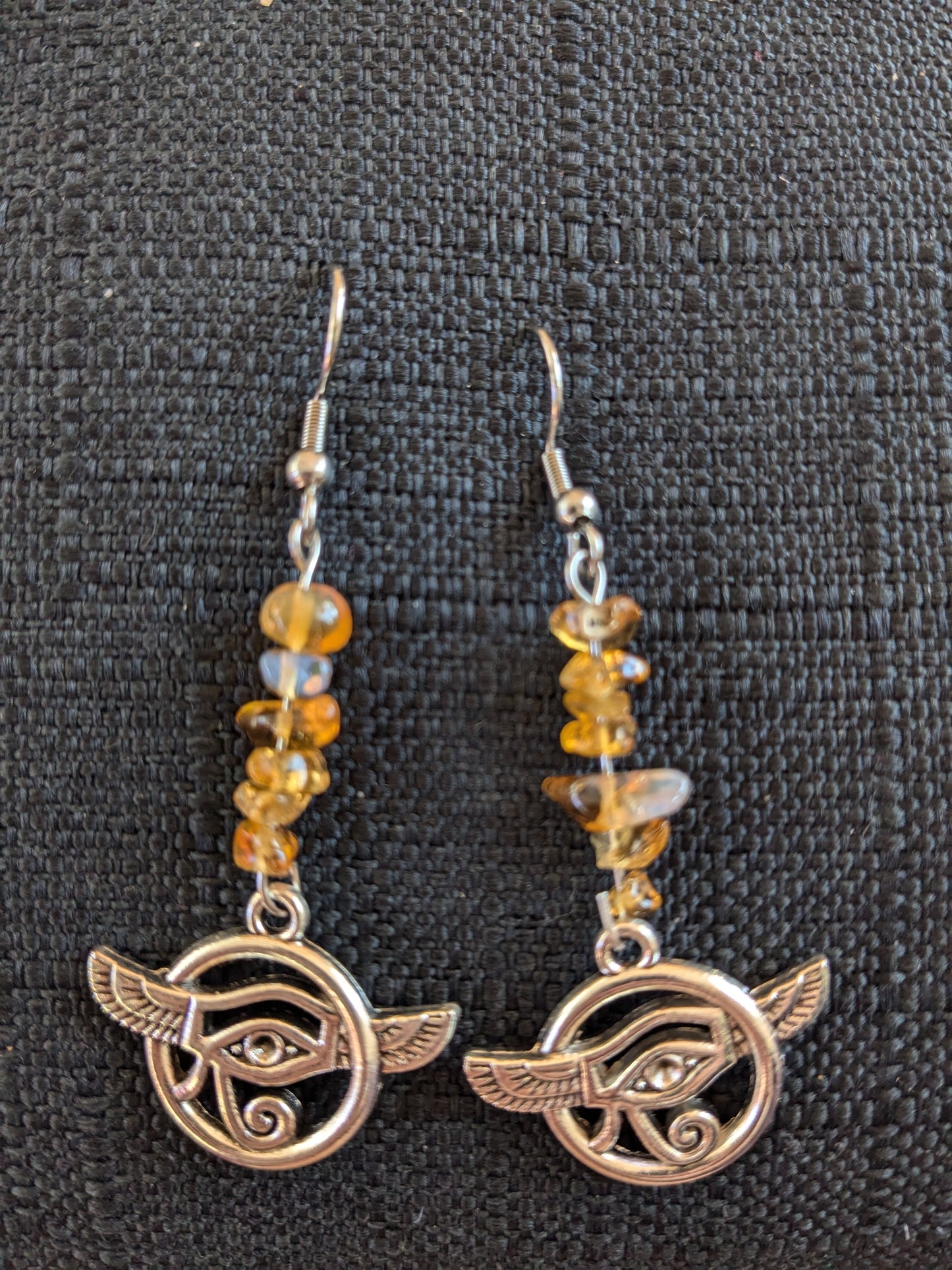 Eye Of Horus/Ra Crystal Earrings