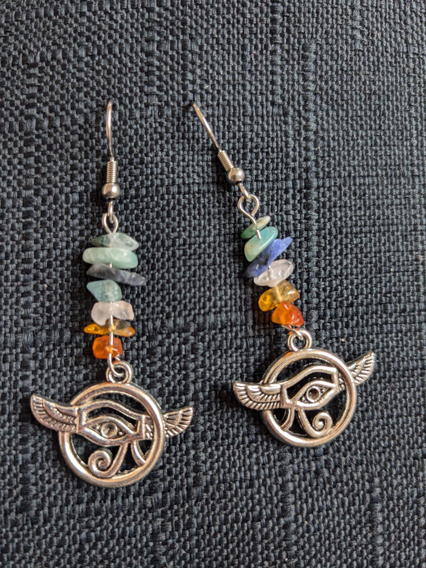 Eye Of Horus/Ra Crystal Earrings