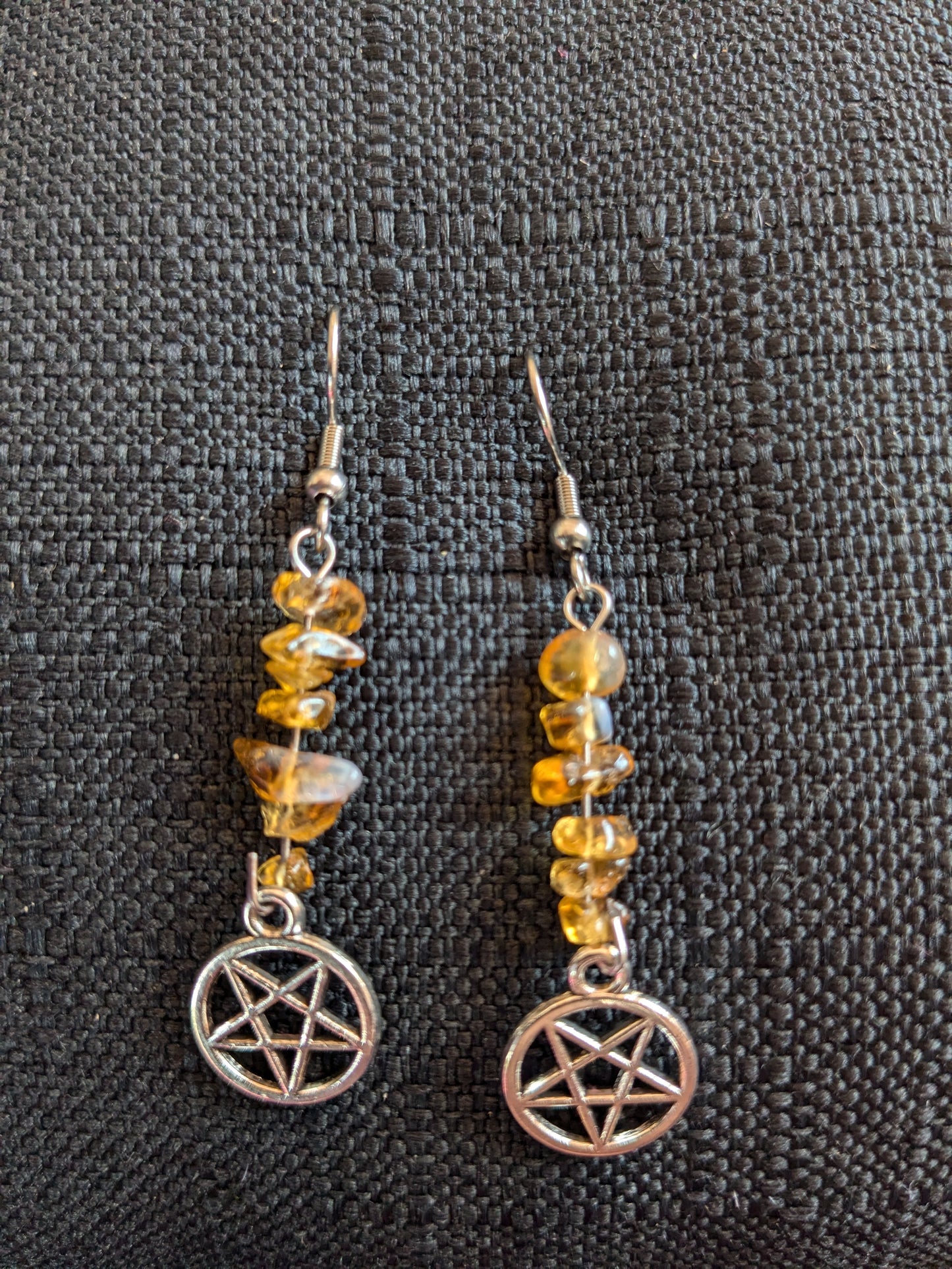 Pentagram Crystal Earrings