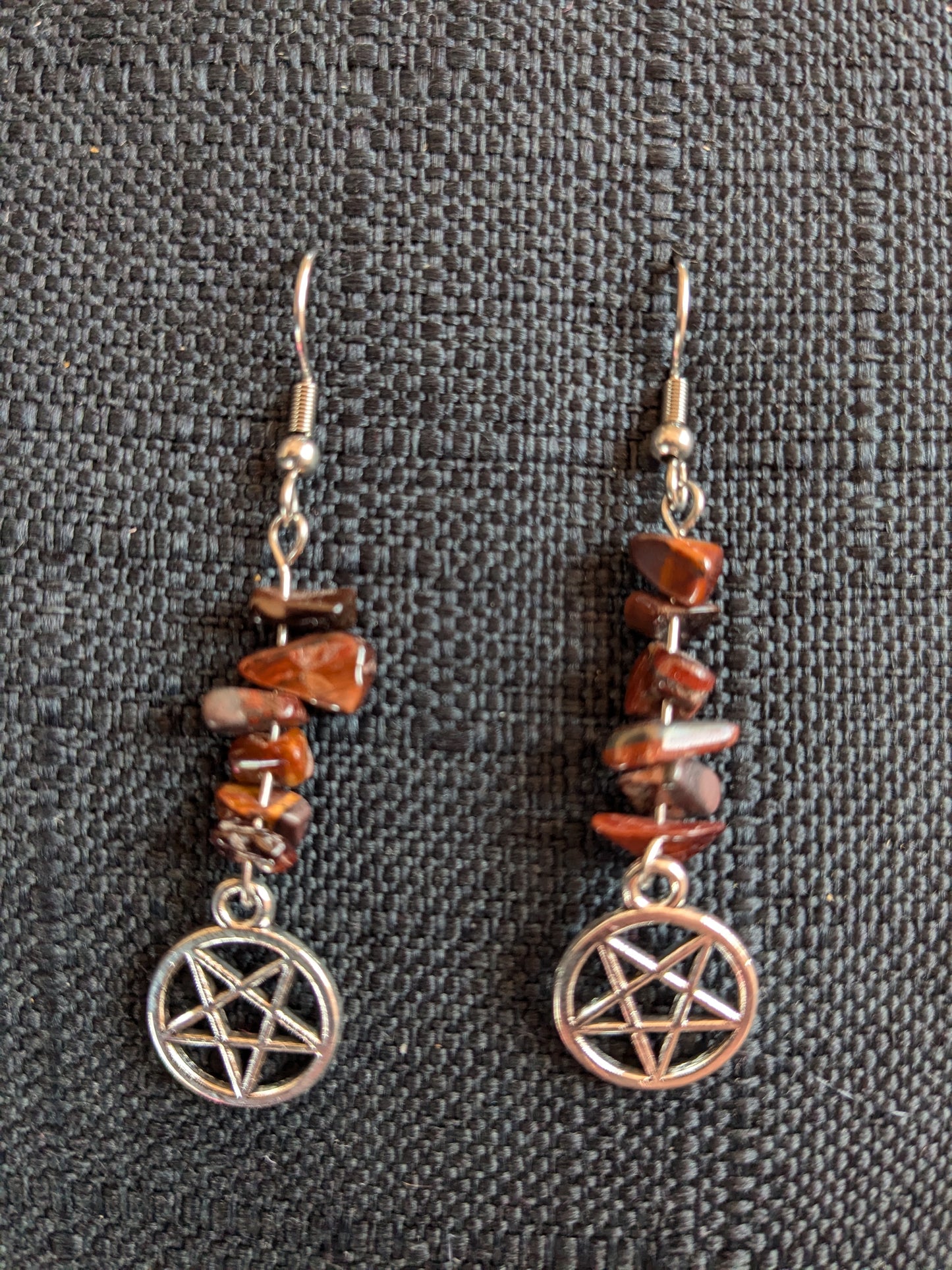 Pentagram Crystal Earrings