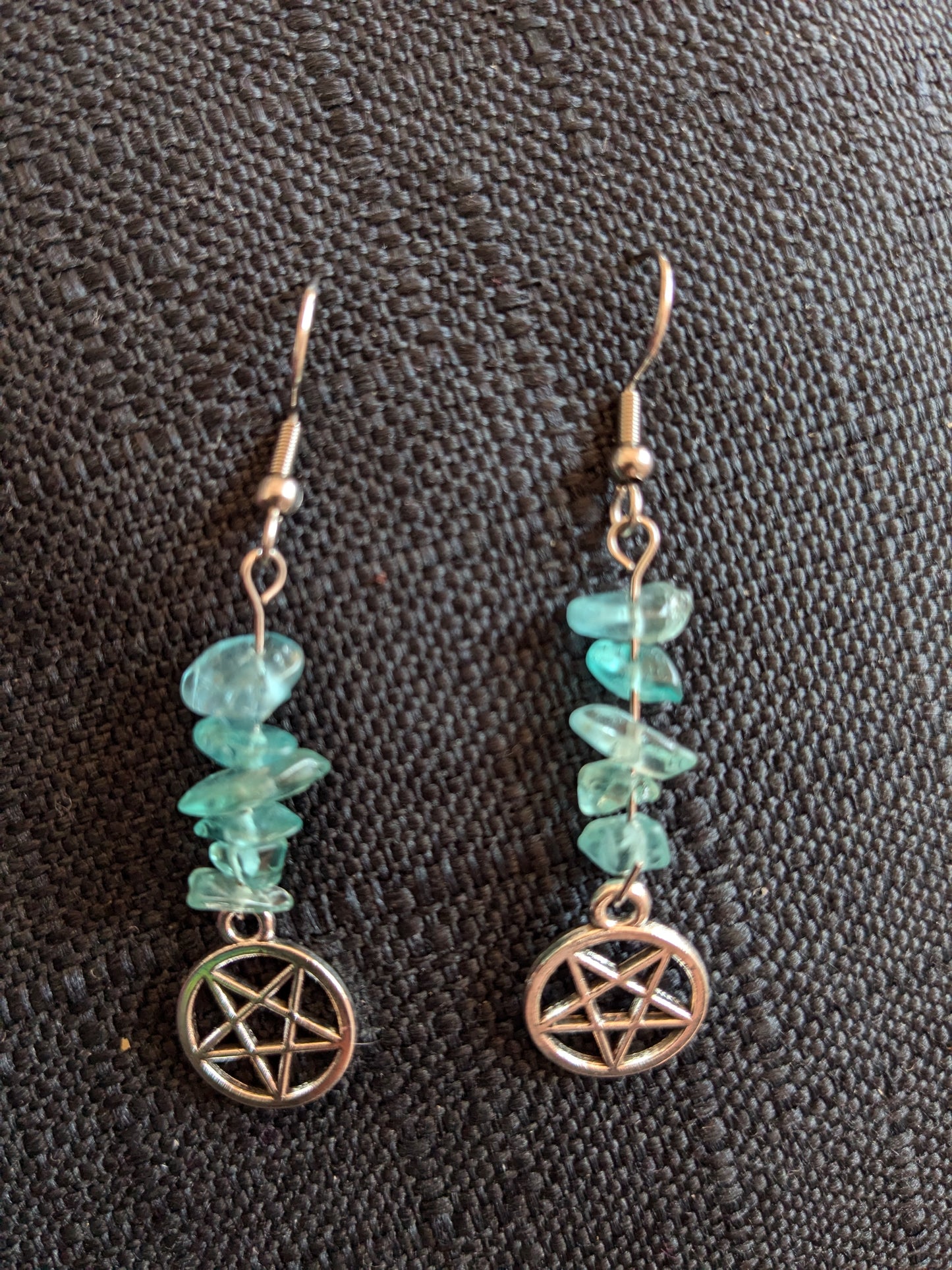 Pentagram Crystal Earrings