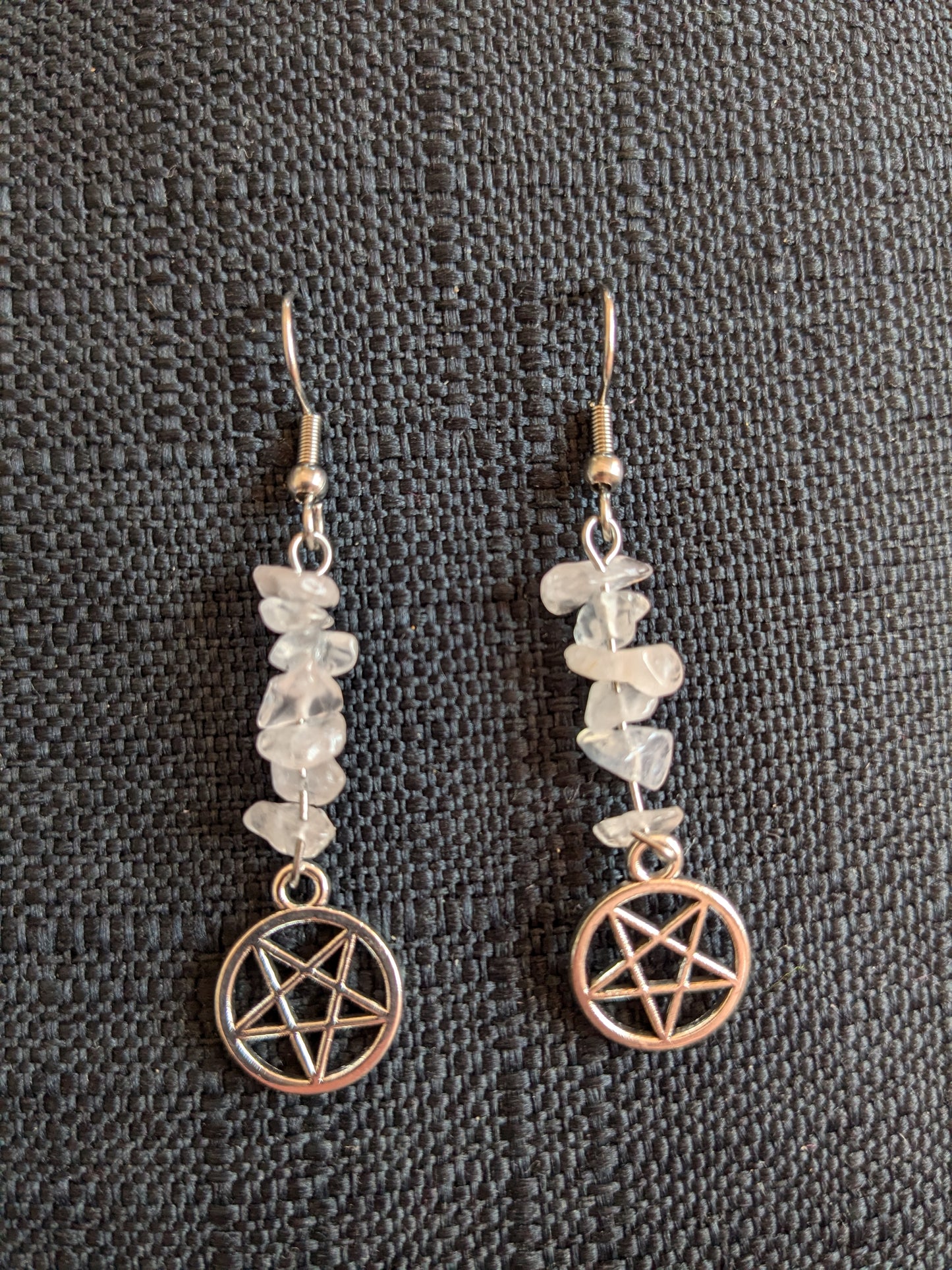 Pentagram Crystal Earrings