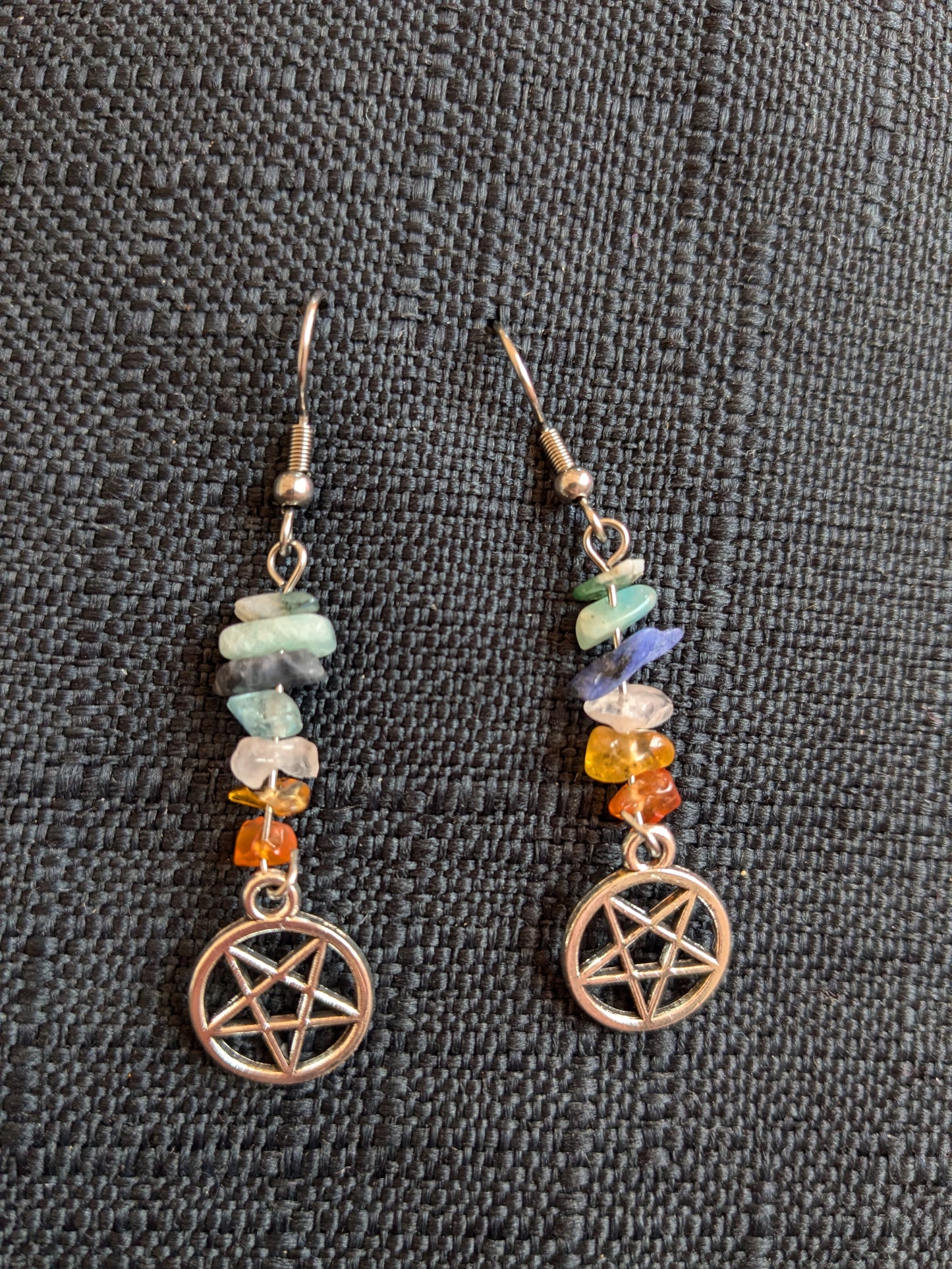 Pentagram Crystal Earrings