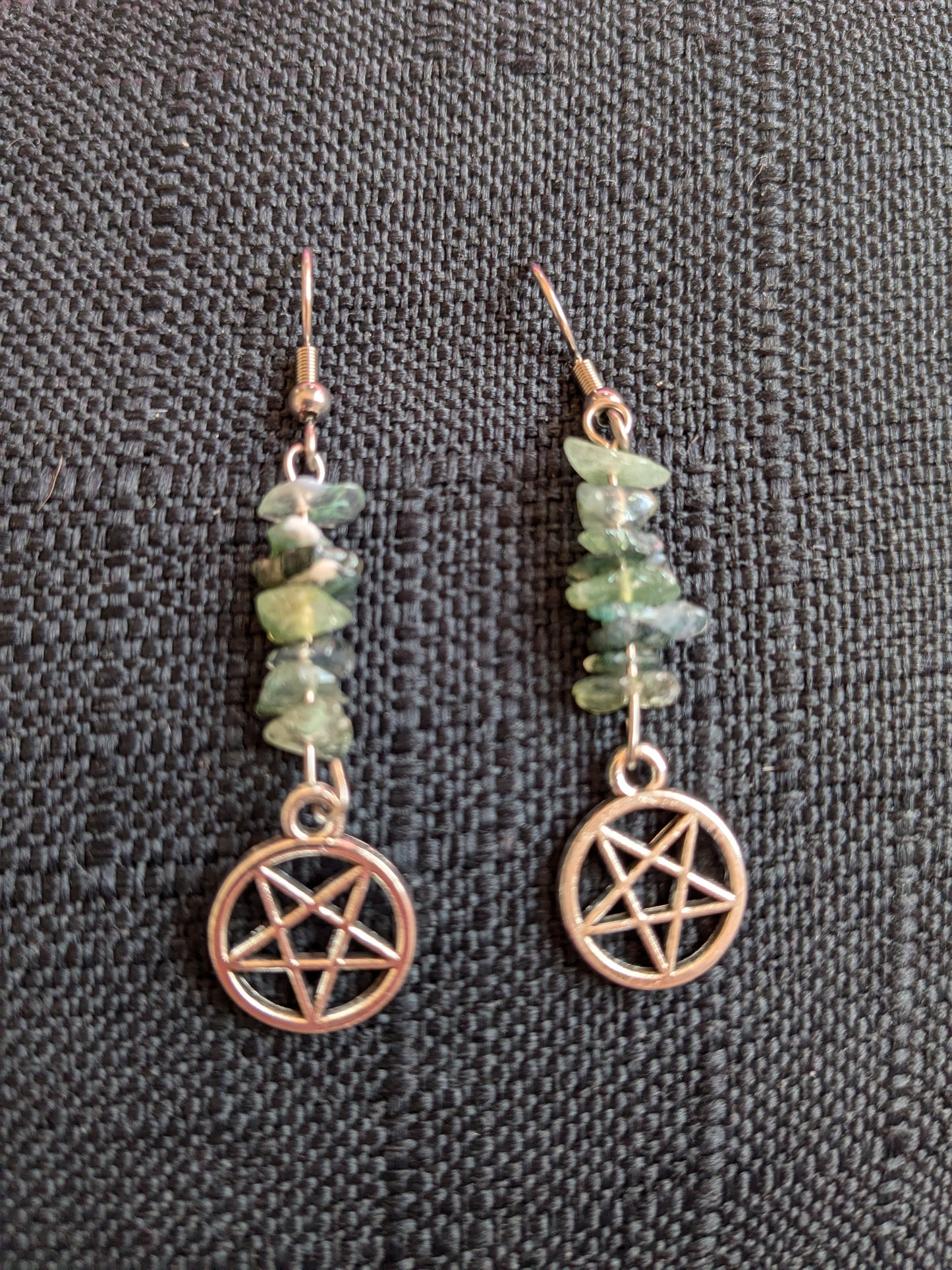 Pentagram Crystal Earrings