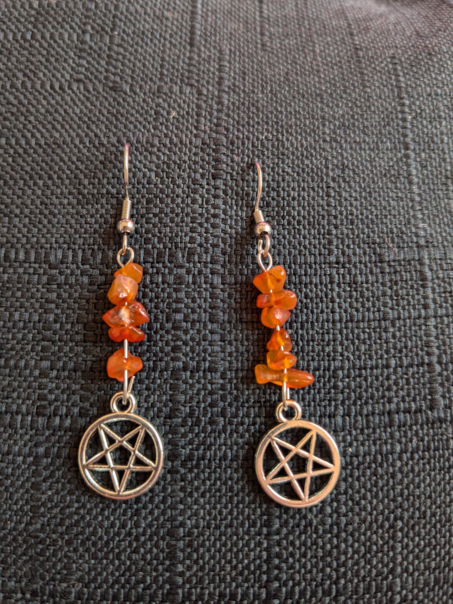 Pentagram Crystal Earrings