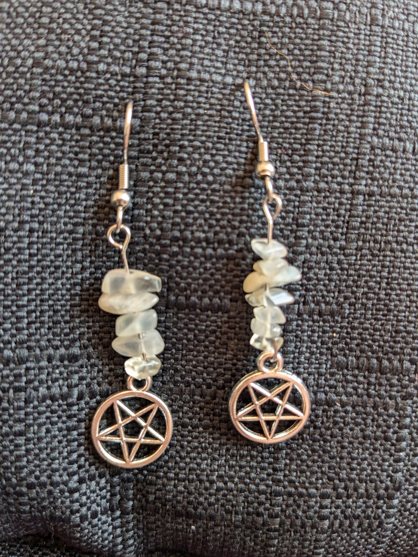 Pentagram Crystal Earrings