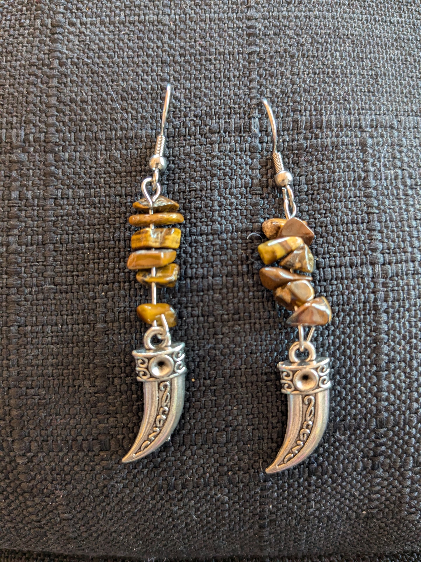 Viking Horn Crystal Earrings