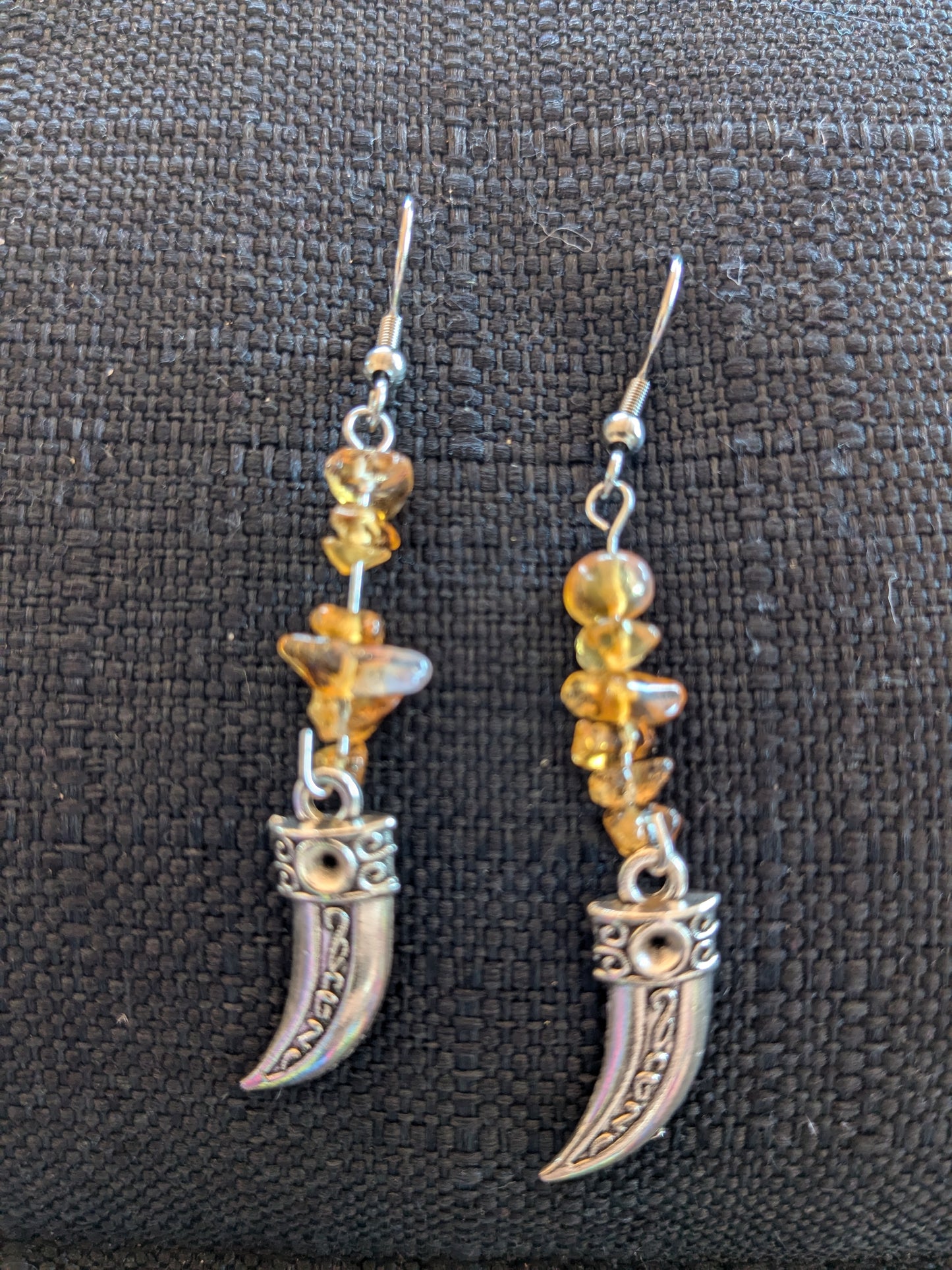 Viking Horn Crystal Earrings