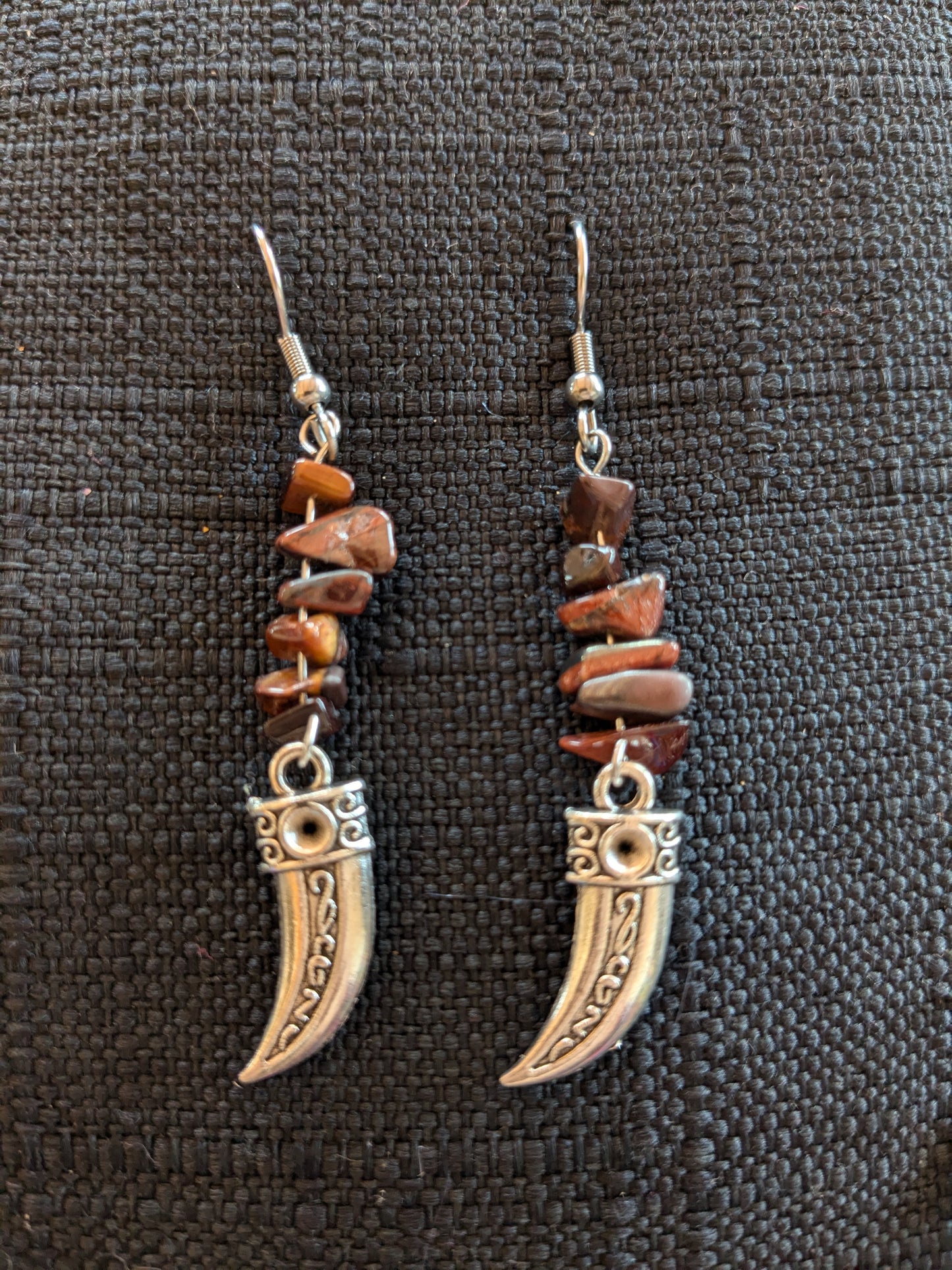 Viking Horn Crystal Earrings