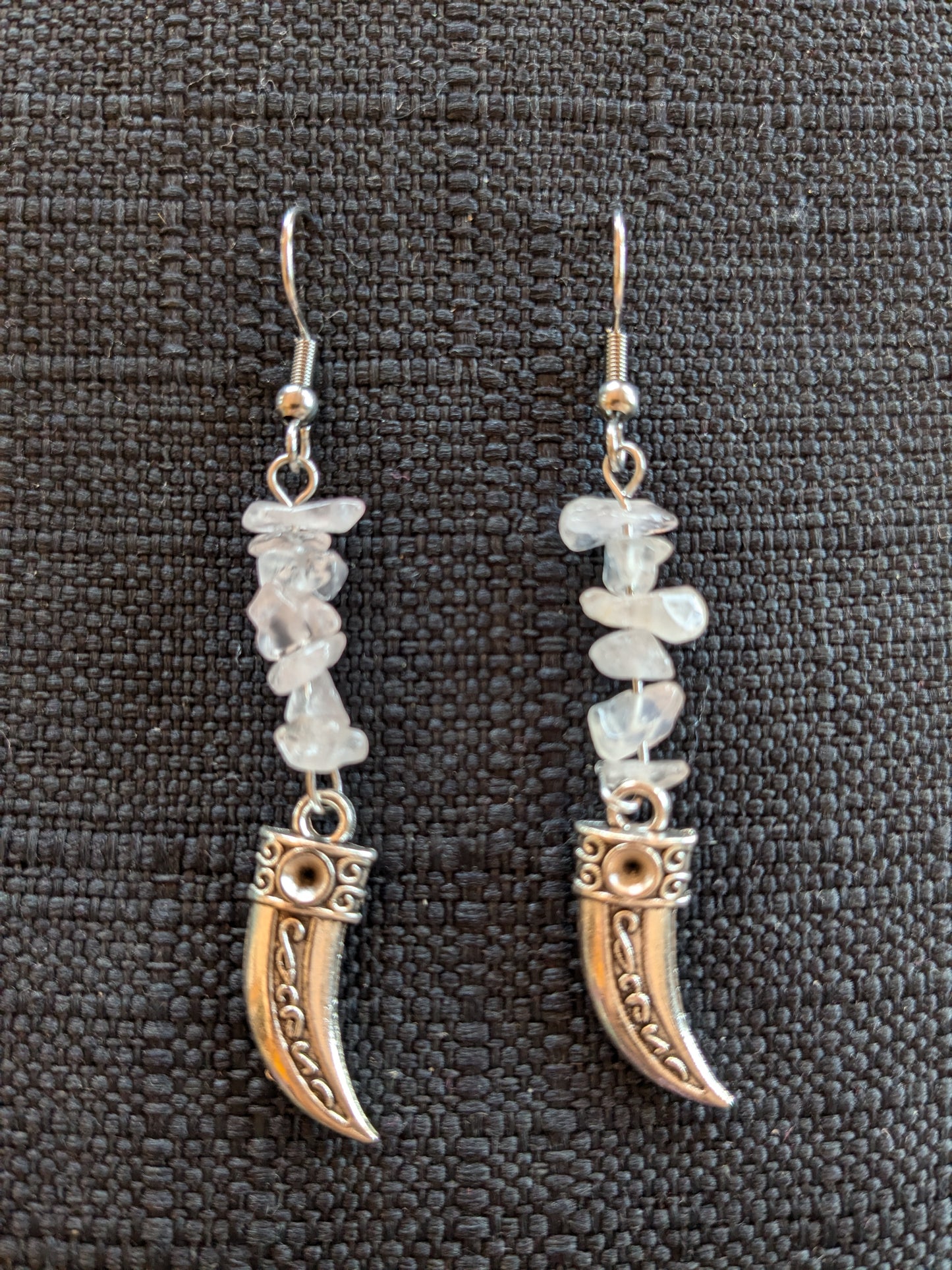 Viking Horn Crystal Earrings