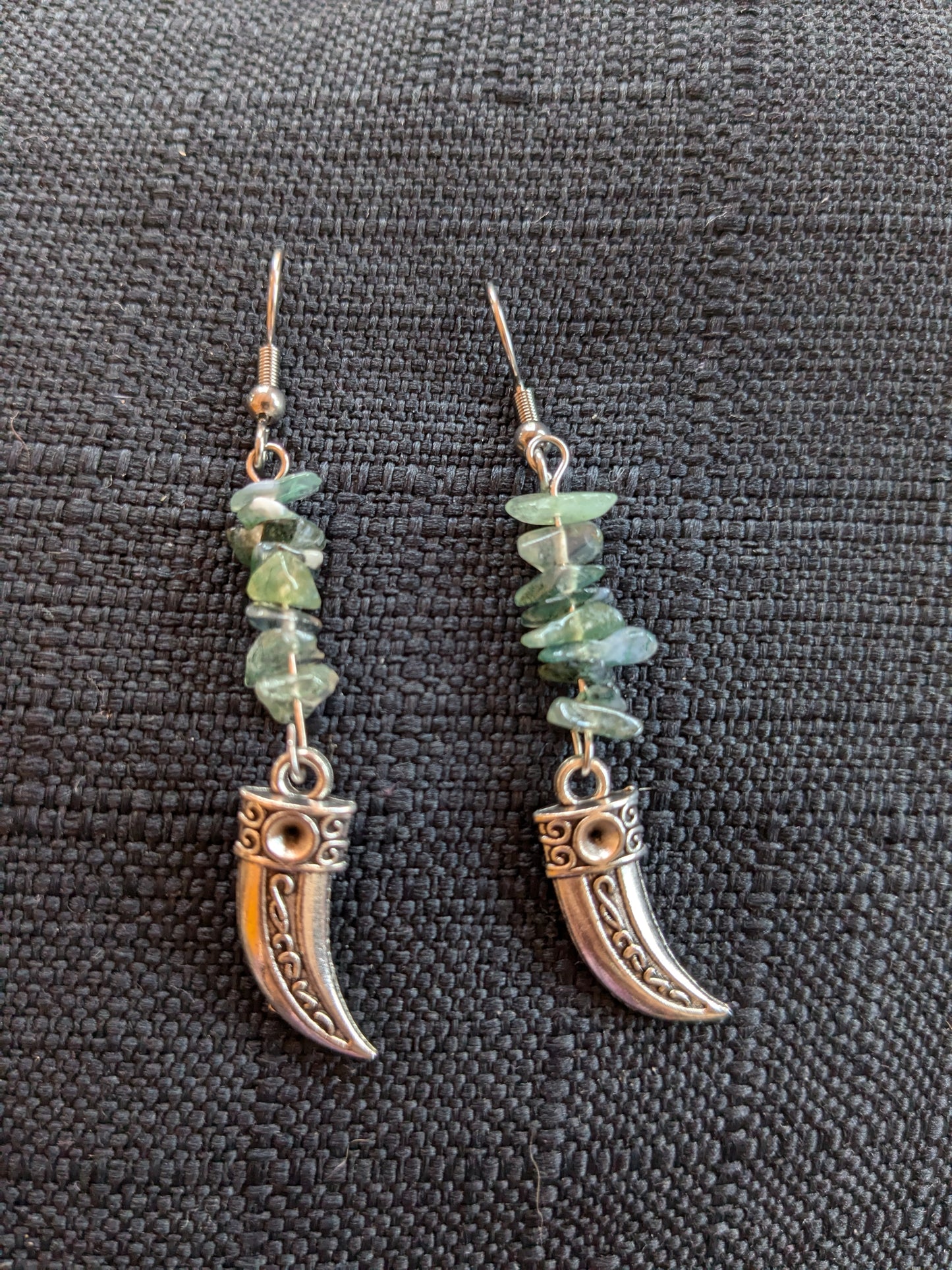 Viking Horn Crystal Earrings