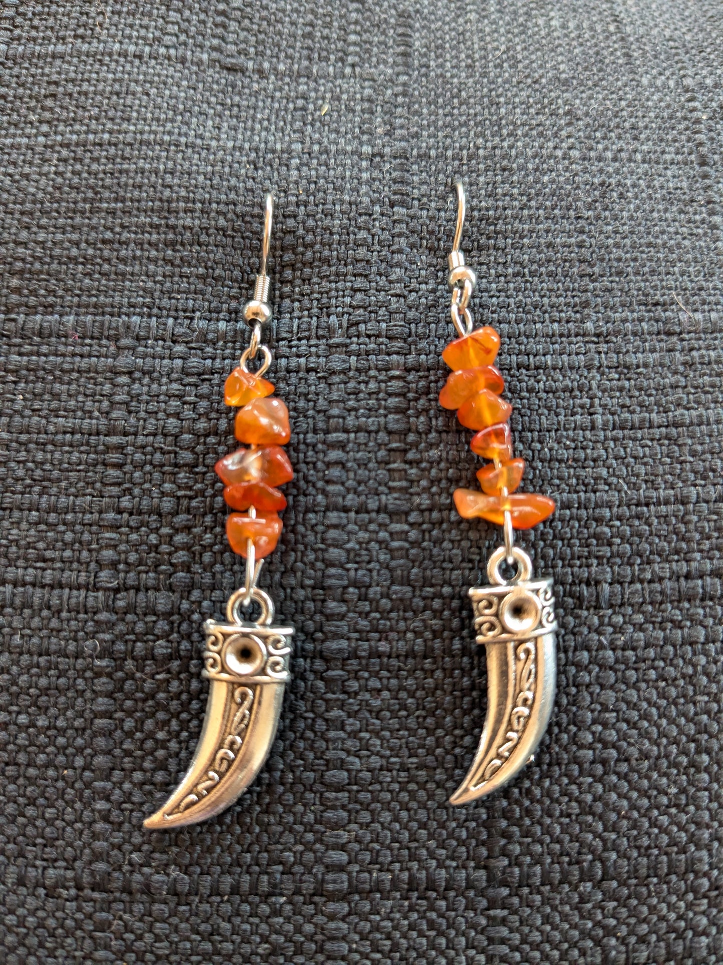 Viking Horn Crystal Earrings