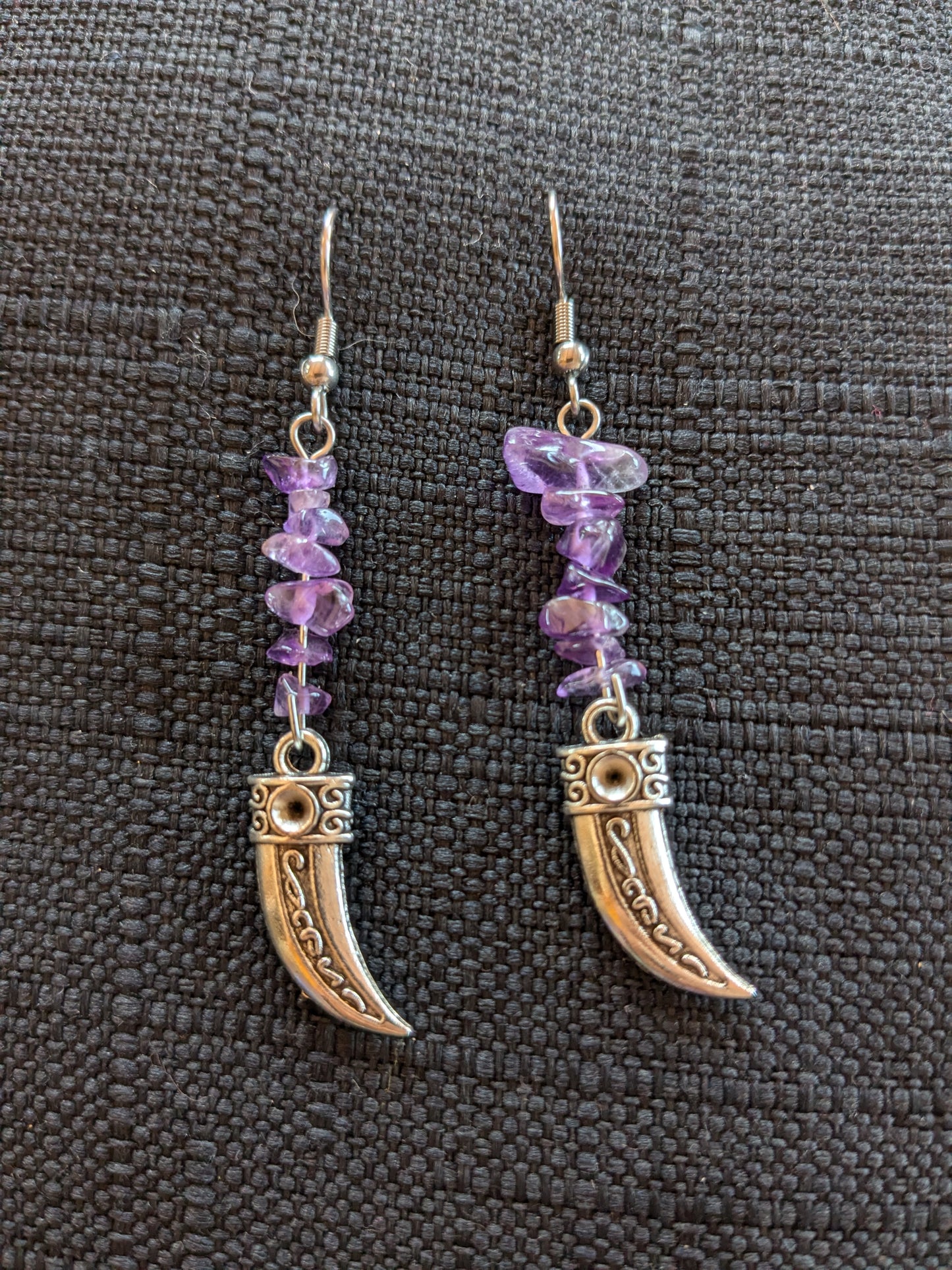 Viking Horn Crystal Earrings