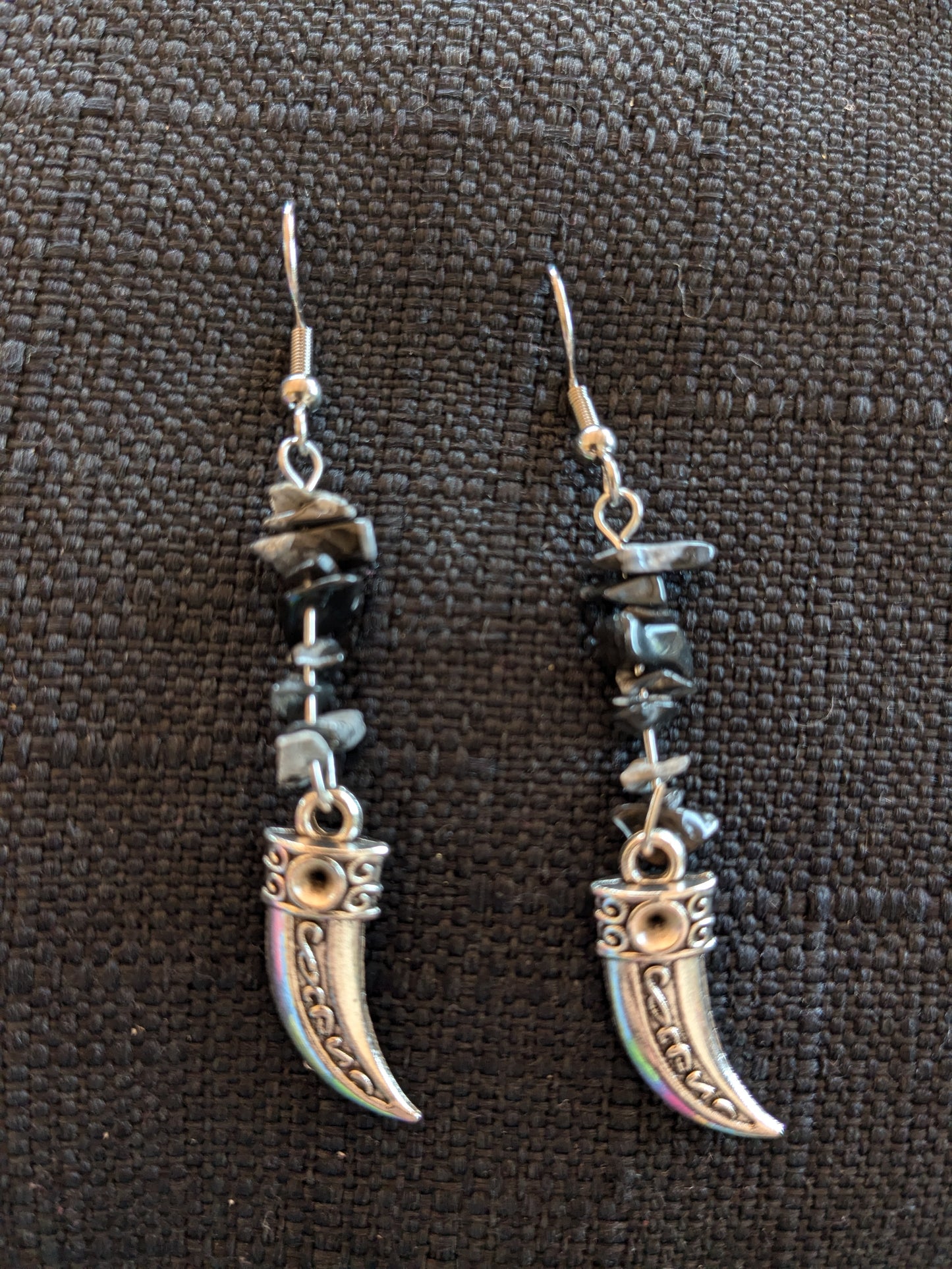 Viking Horn Crystal Earrings