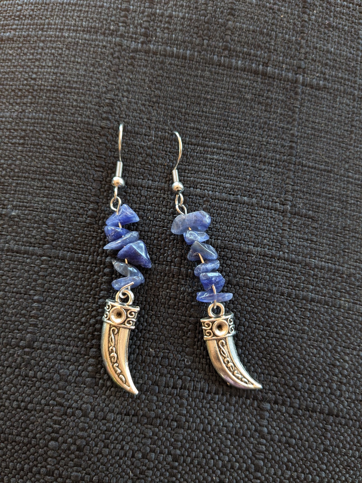 Viking Horn Crystal Earrings