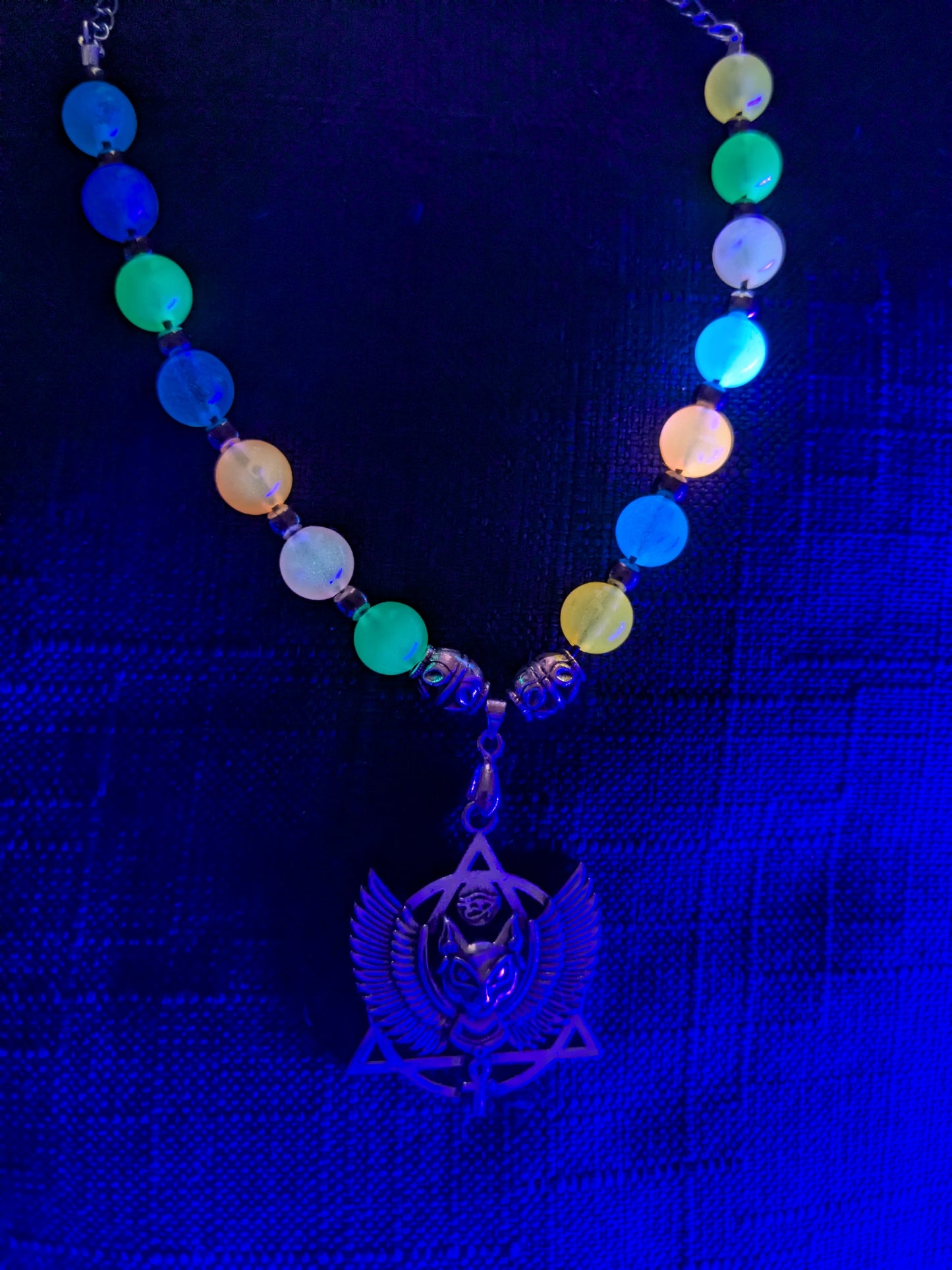 Egyptian Cat Glow Necklace