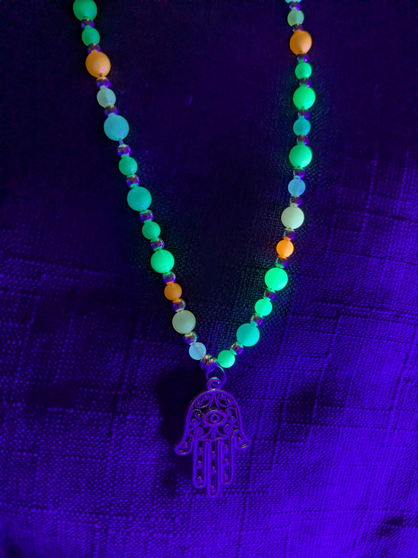 Hamsa Glow Necklace