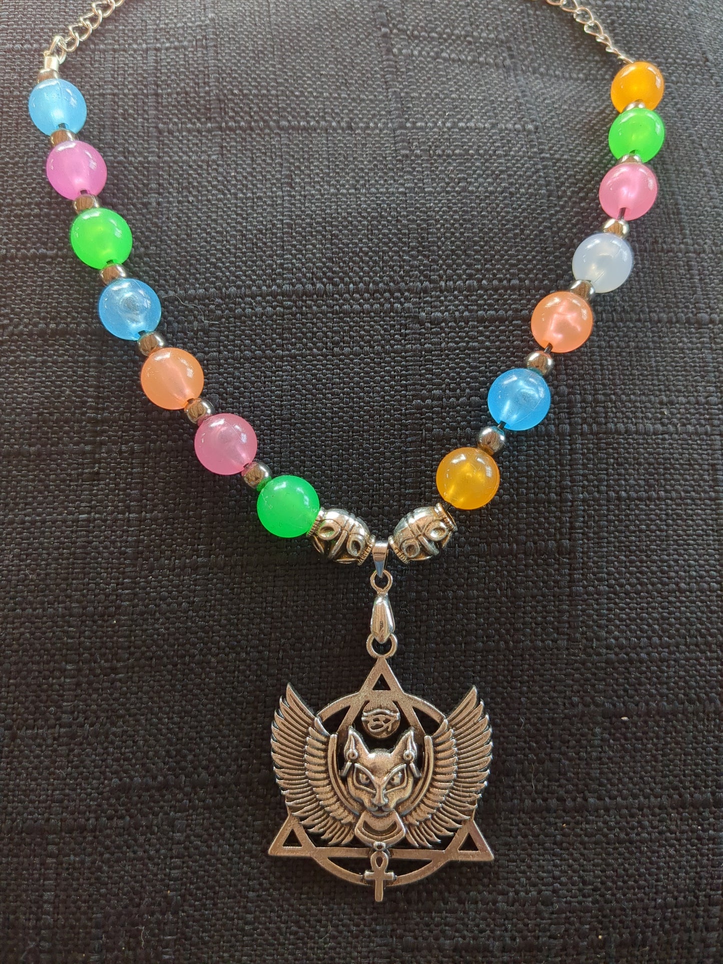 Egyptian Cat Glow Necklace