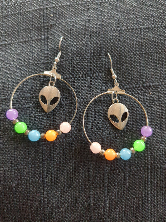 Alien Hoop Glow Earrings