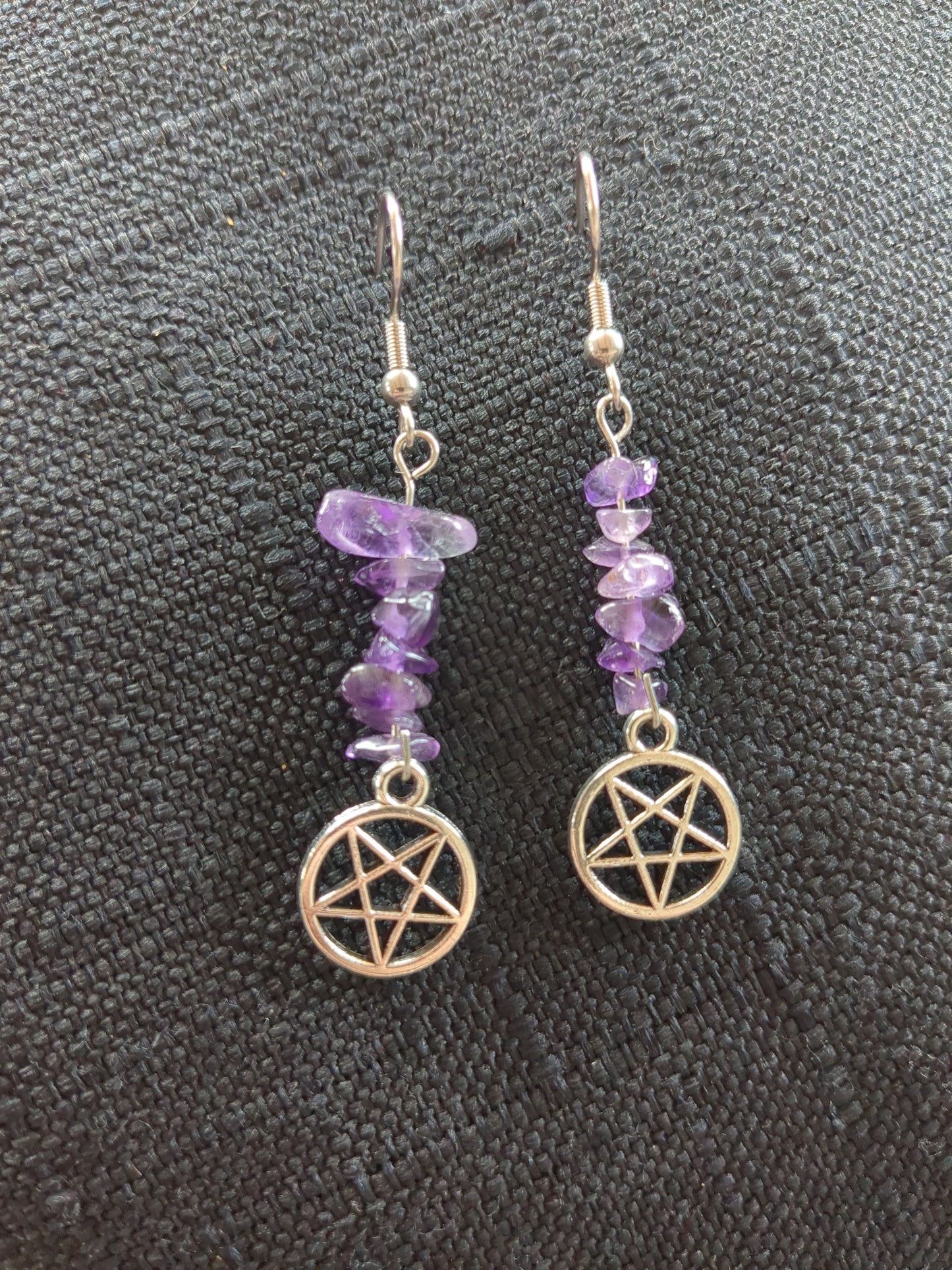 Pentagram Crystal Earrings