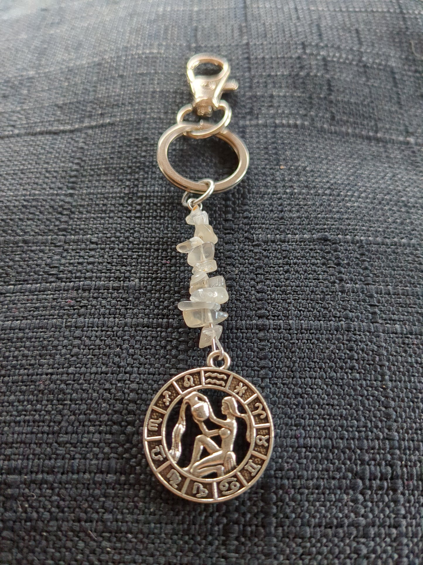 Aquarius Zodiac Intention Keychain