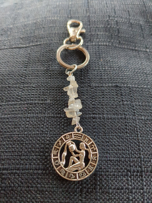 Aquarius Zodiac Intention Keychain