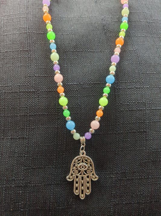 Hamsa Glow Necklace